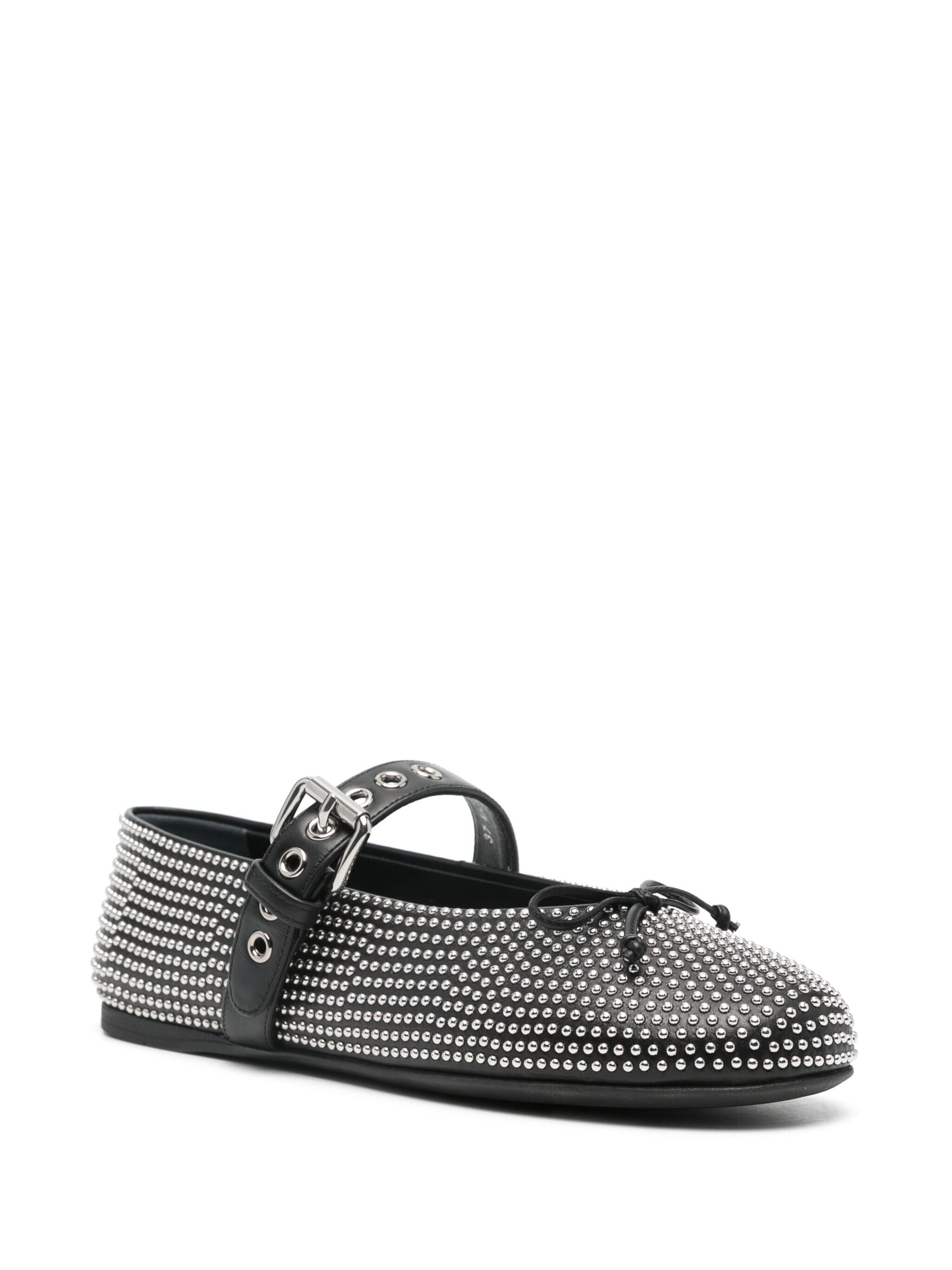 stud-embellished ballerina shoes - 2