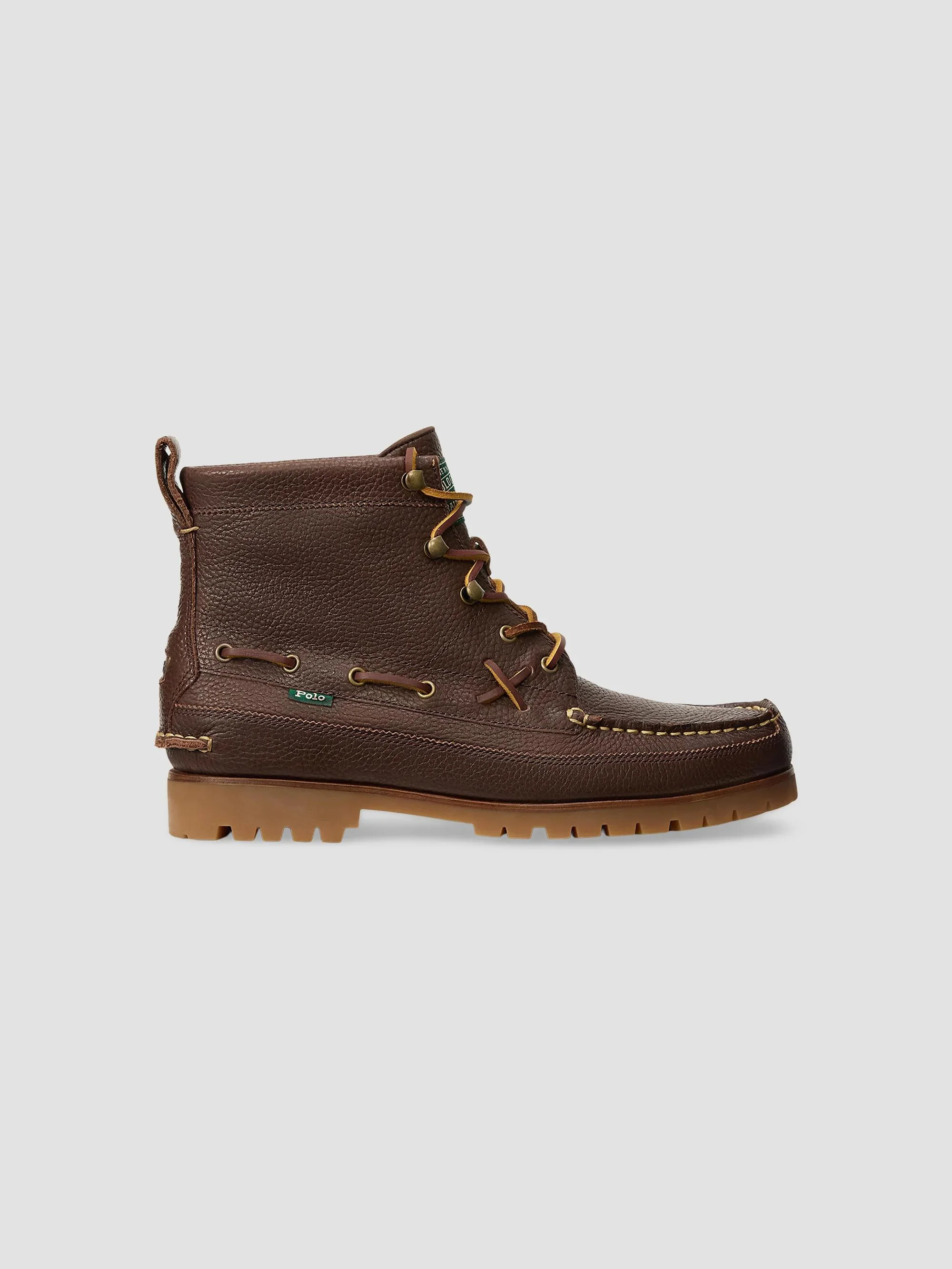 Men's Leather Ranger Mid Boots - Dark Brown - 1