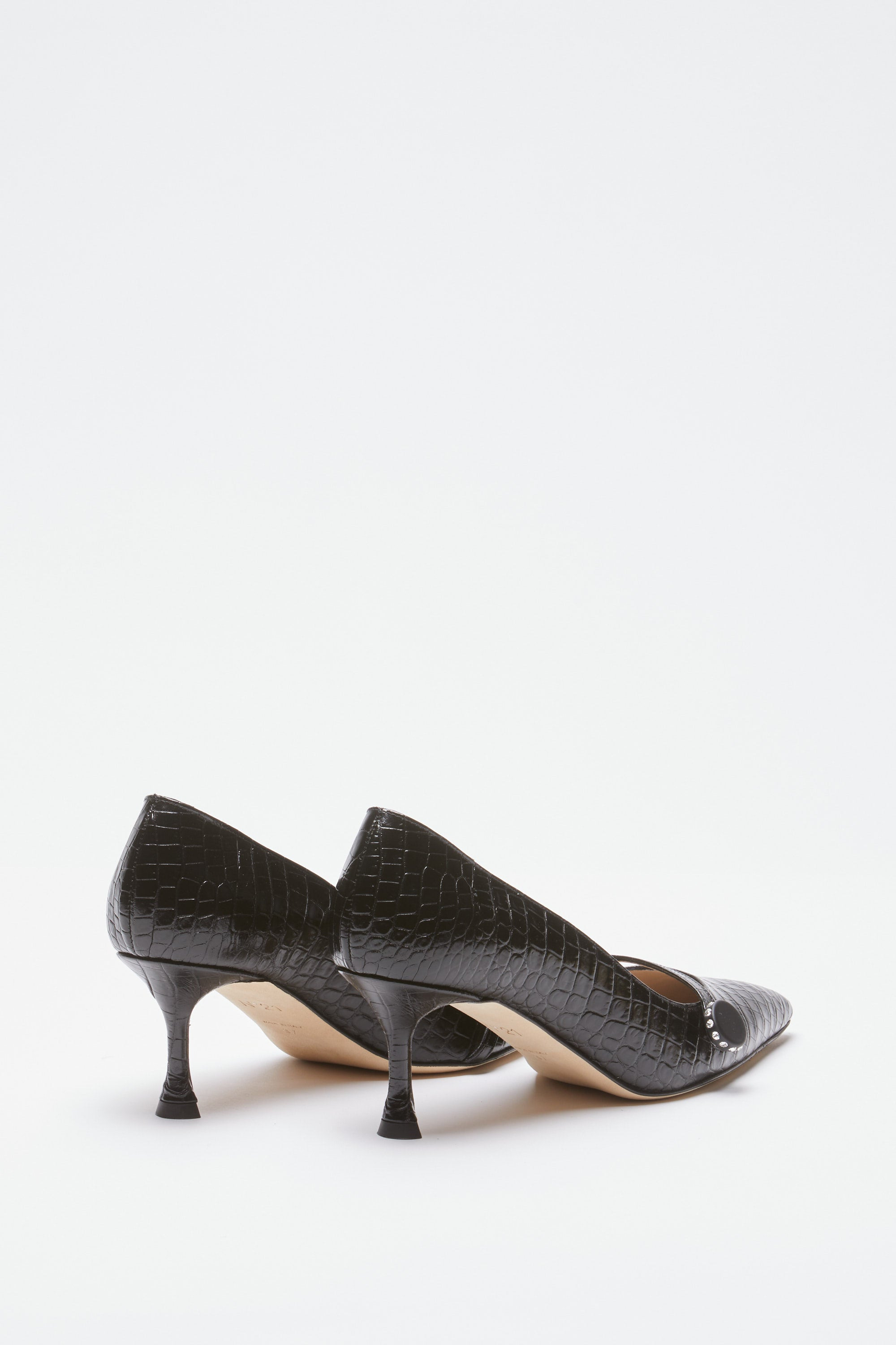 CROC PRINT POINTED PUMPS - 2