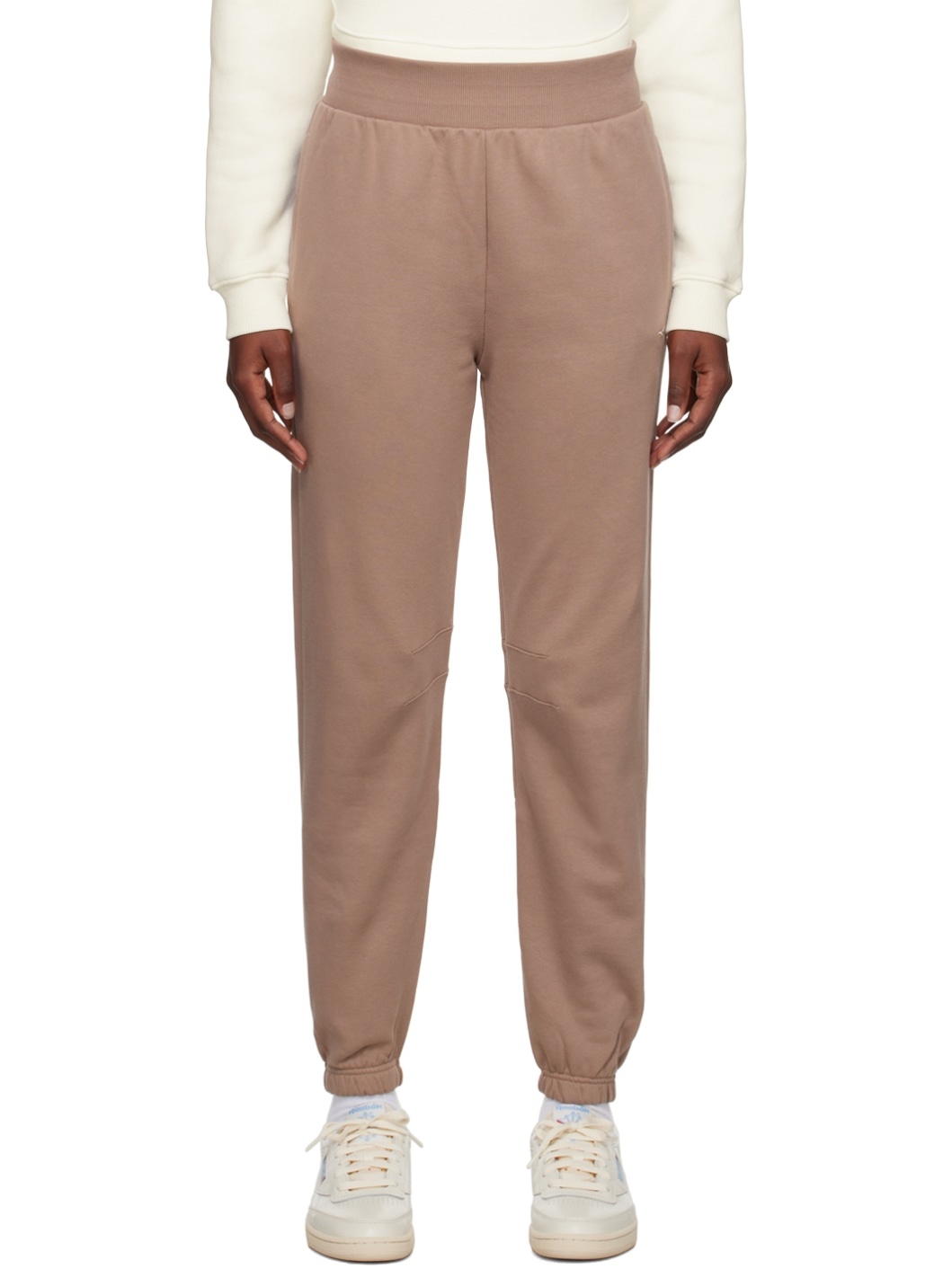 Taupe Embroidered Lounge Pants - 1