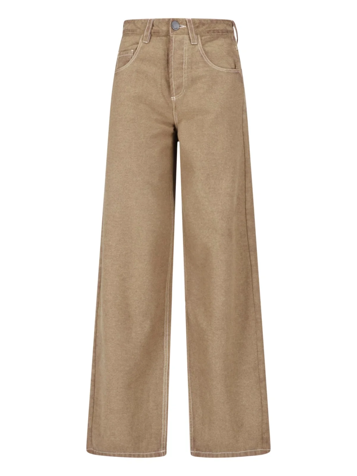 STRAIGHT WOOL BLEND TROUSERS - 1