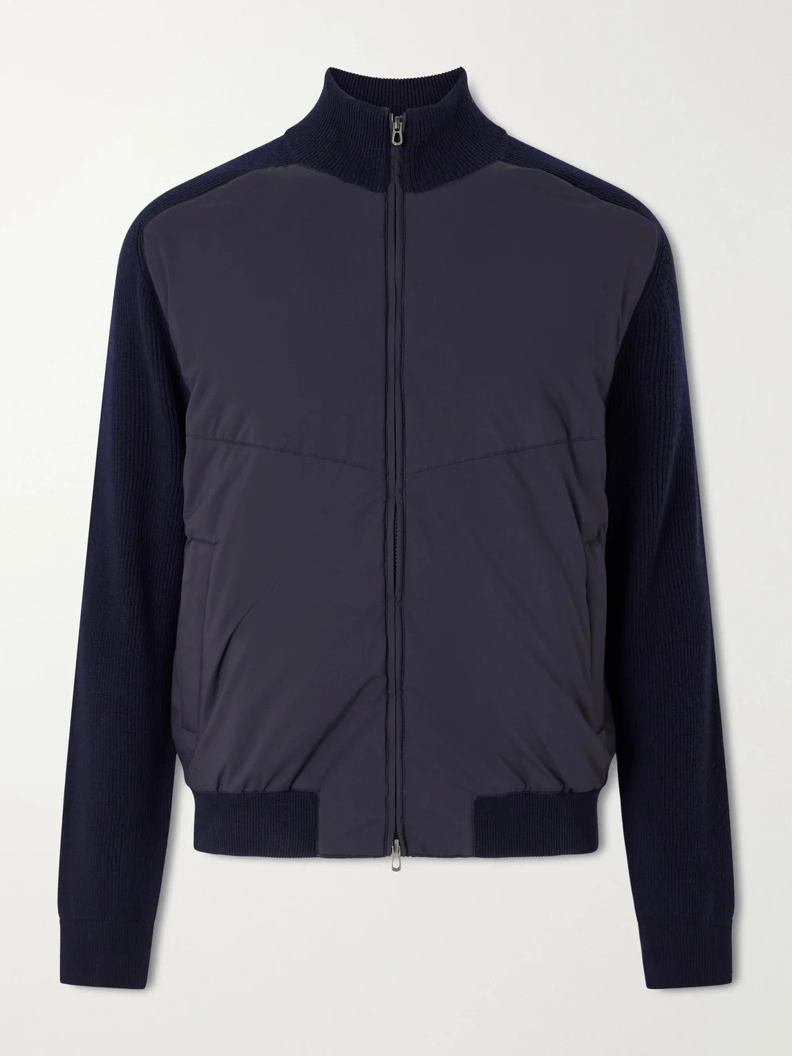 Virgin Wool and Shell Bomber Jacket - 1