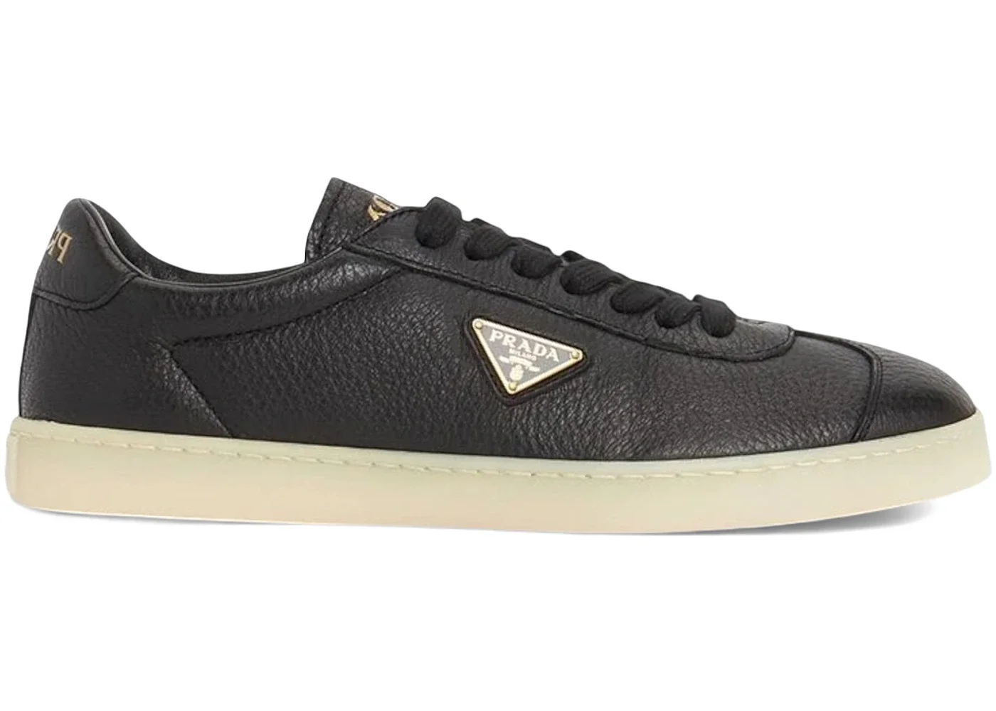 Prada Lane Sneaker Black Deerskin Leather - 1