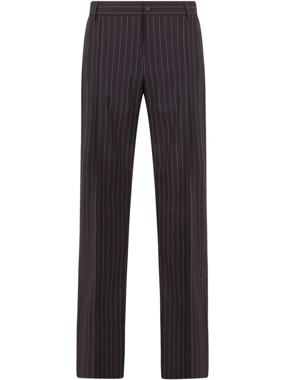 pinstripe straight leg trousers - 1