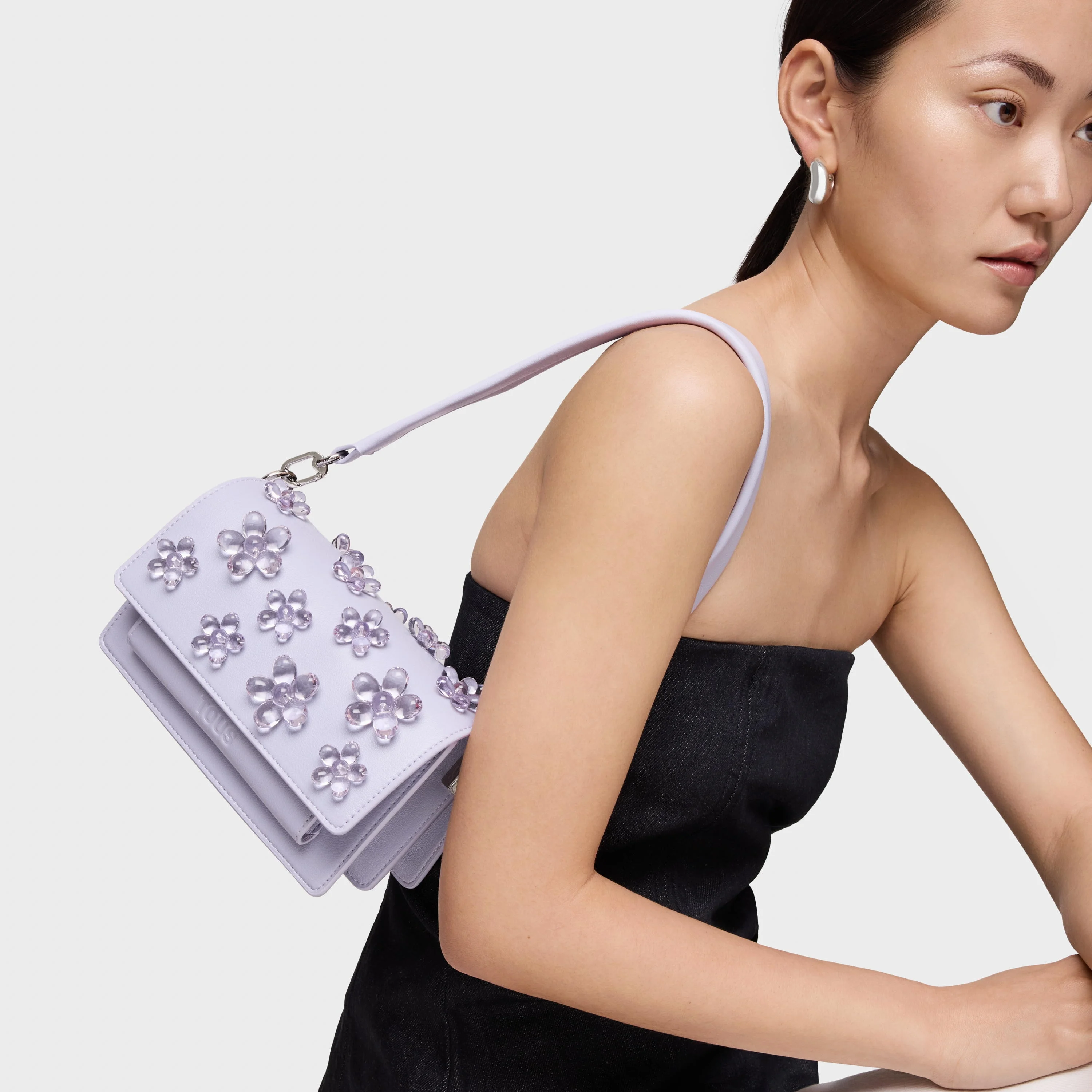 Small mauve Crossbody bag Audree Daisy - 1