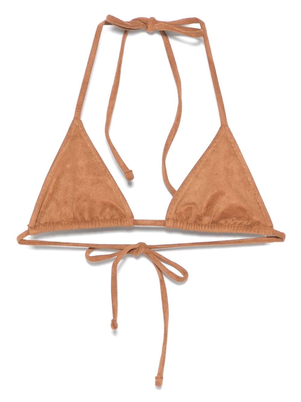 x Bella Hadid suede triangle bikini top - 1