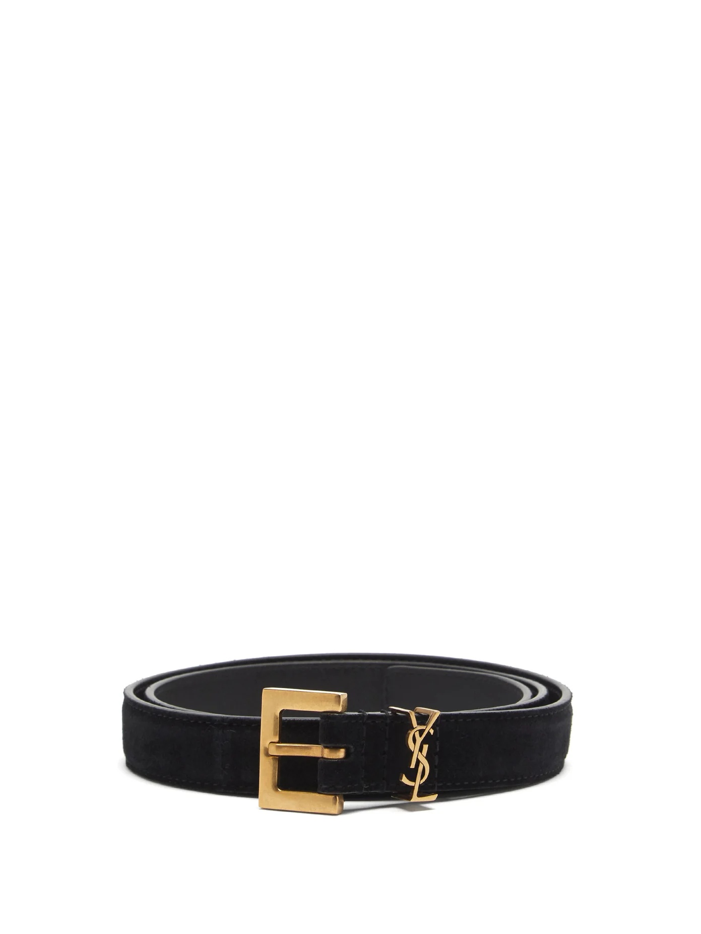 Monogram suede belt - 1