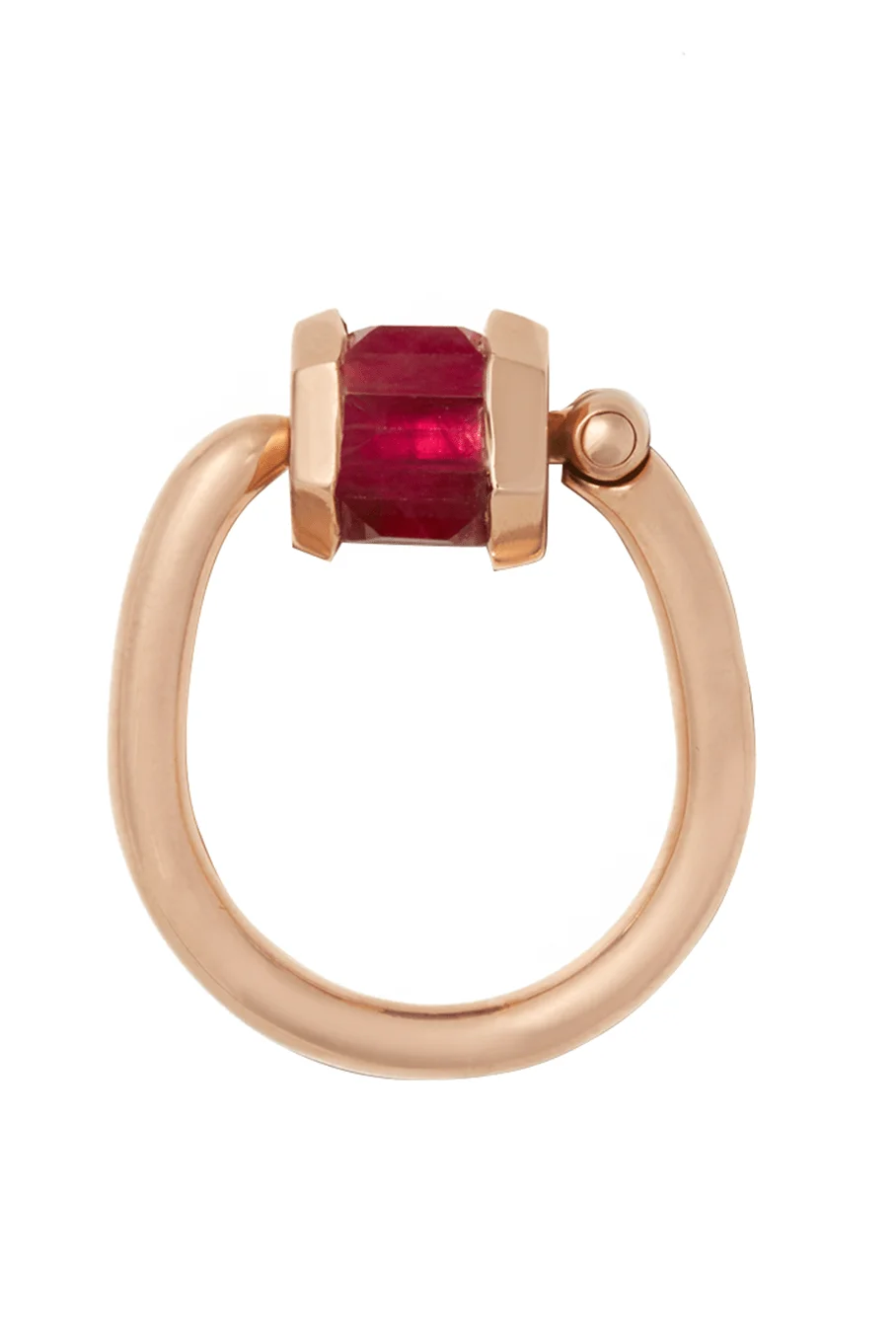 Ruby Baguette Trundle Ring - 1