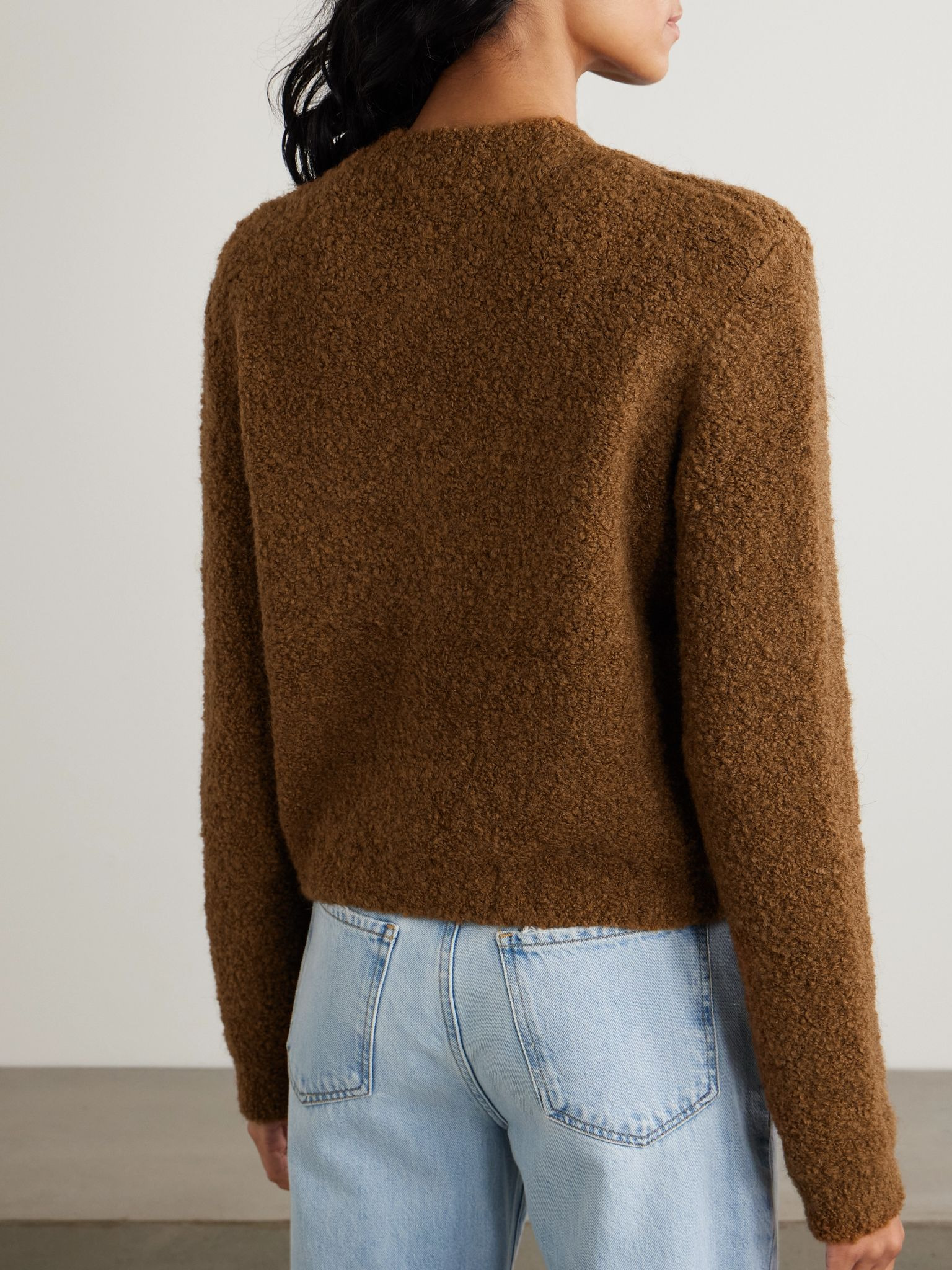Brushed-knit cardigan Camel - 3