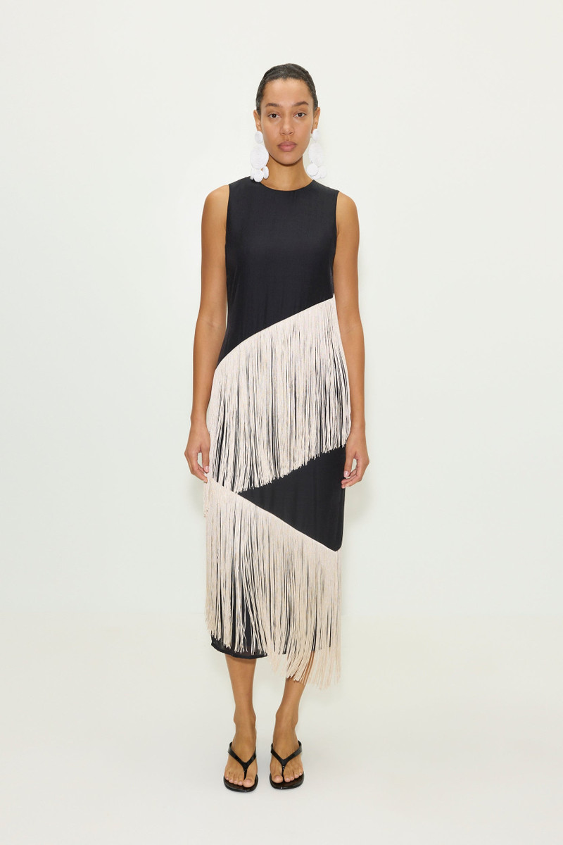 Copacabana Fringe Dress in Black 3