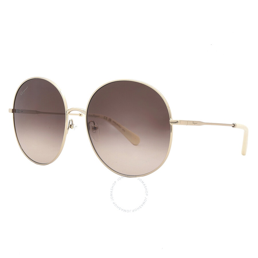 Salvatore Ferragamo Brown Gradient Round Ladies Sunglasses SF299S 703 60 - 3