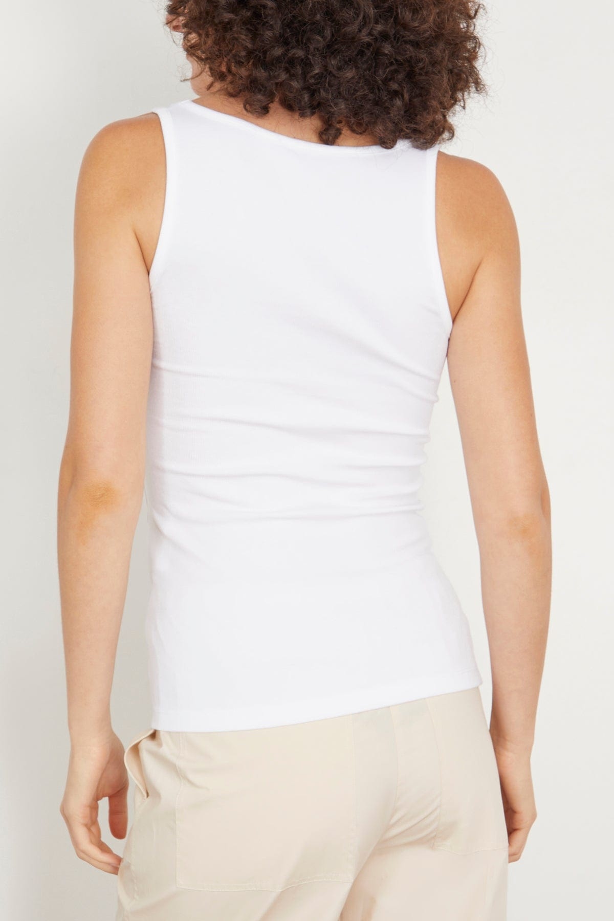 Classic Rib Tank in White - 4