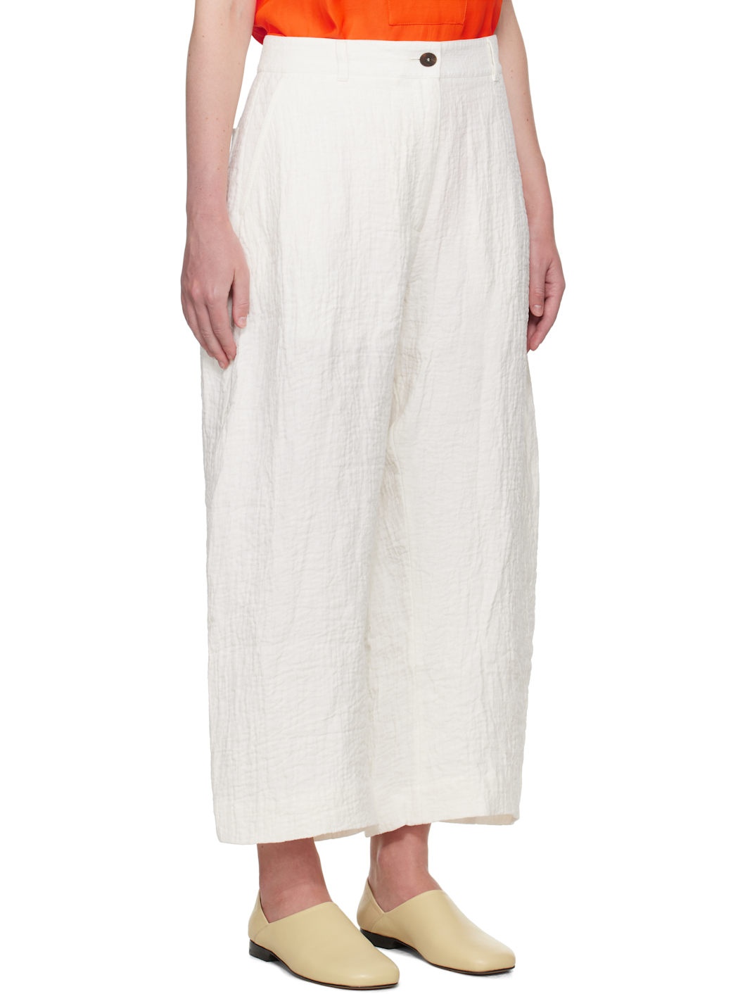 Off-White Chalco Linen Trousers - 2