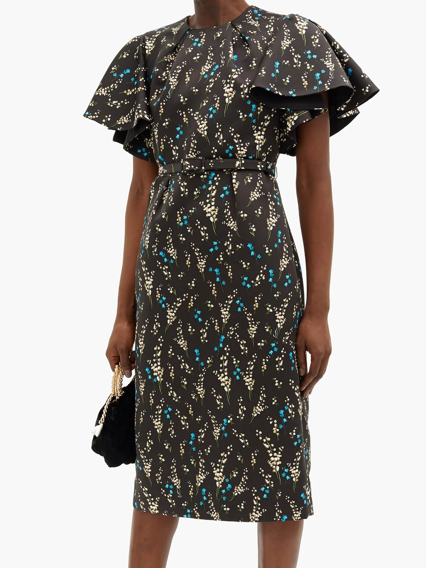 Gaia Willow Ditsy-print silk dress - 6