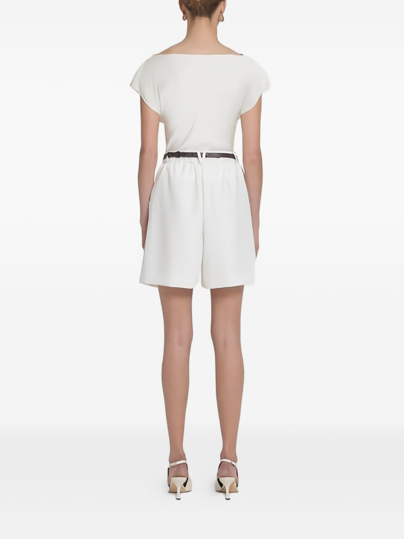 belt-loops pleated shorts 3