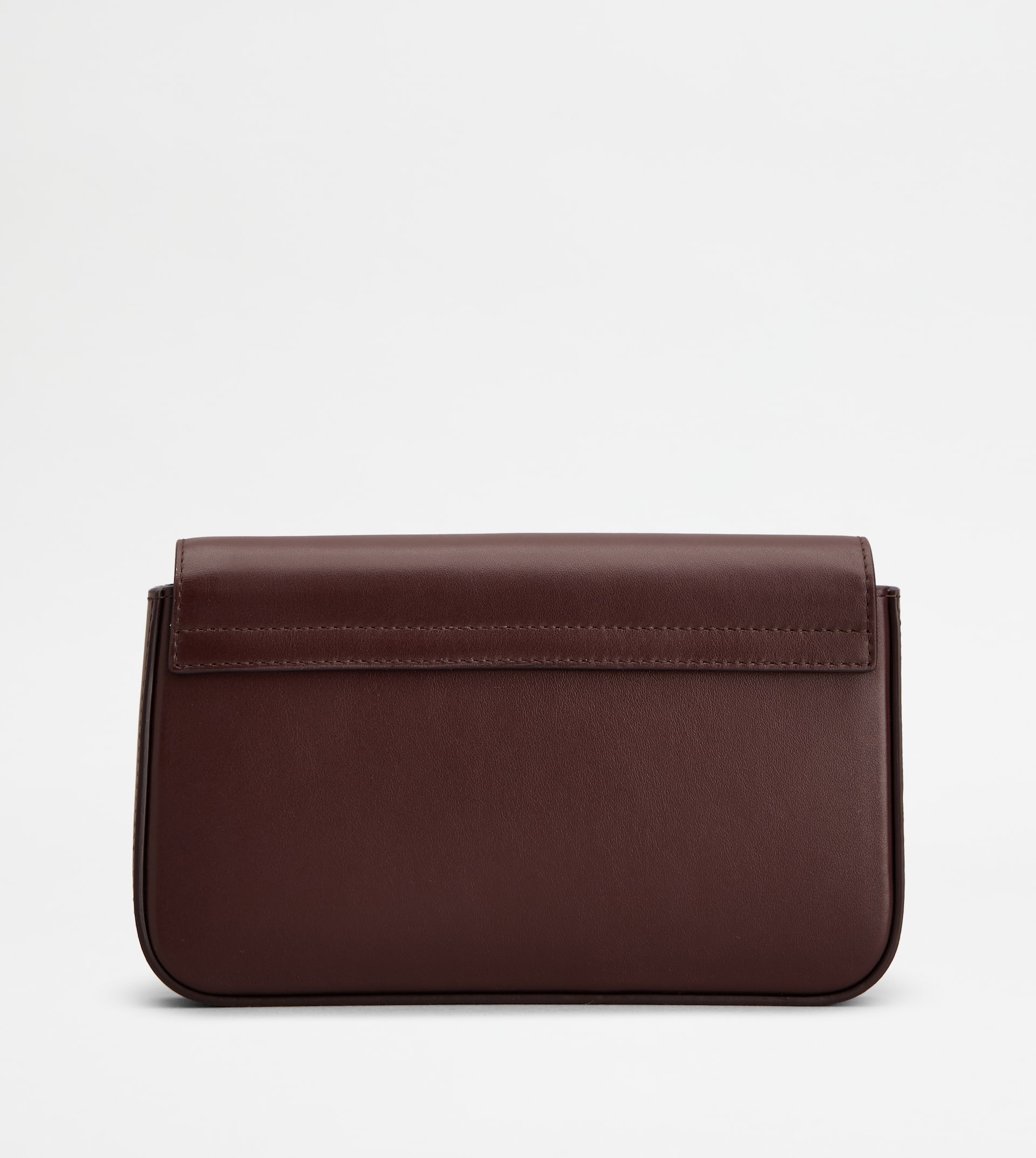 FLAP MINI BAG IN LEATHER - BURGUNDY - 3