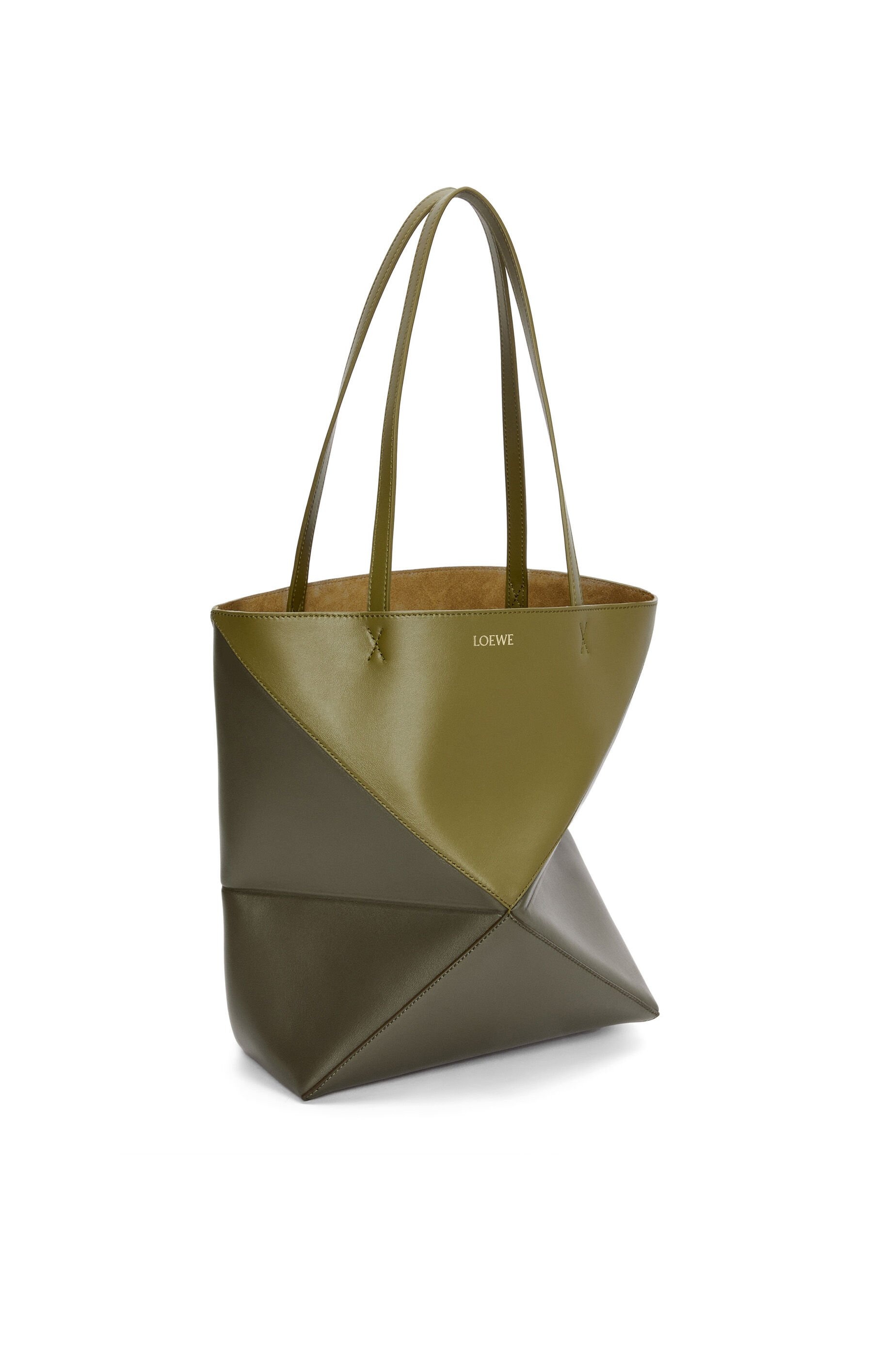 Puzzle Fold Tote in shiny calfskin - 3
