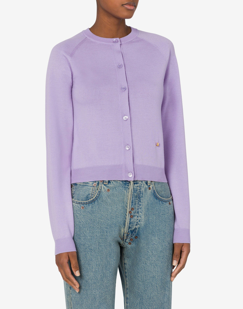 Moschino CARDIGAN IN WOOL GOLDEN M outlook