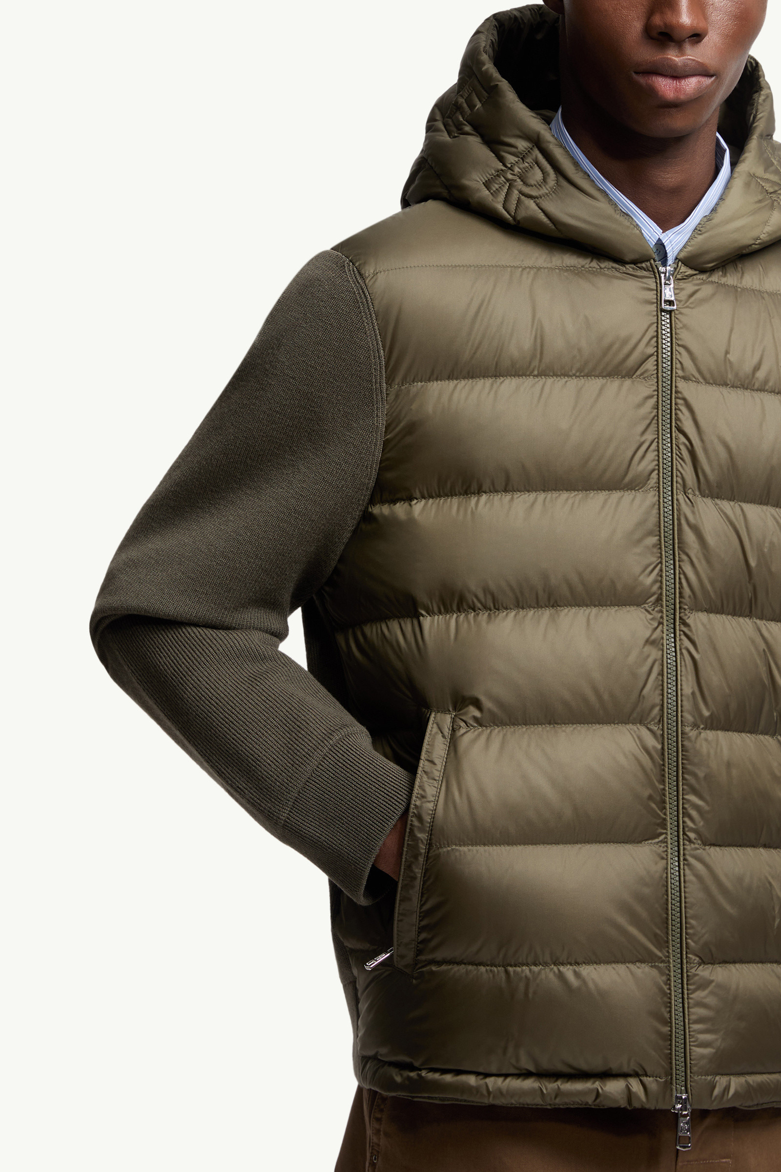 Padded Wool Zip-Up Hoodie - 6