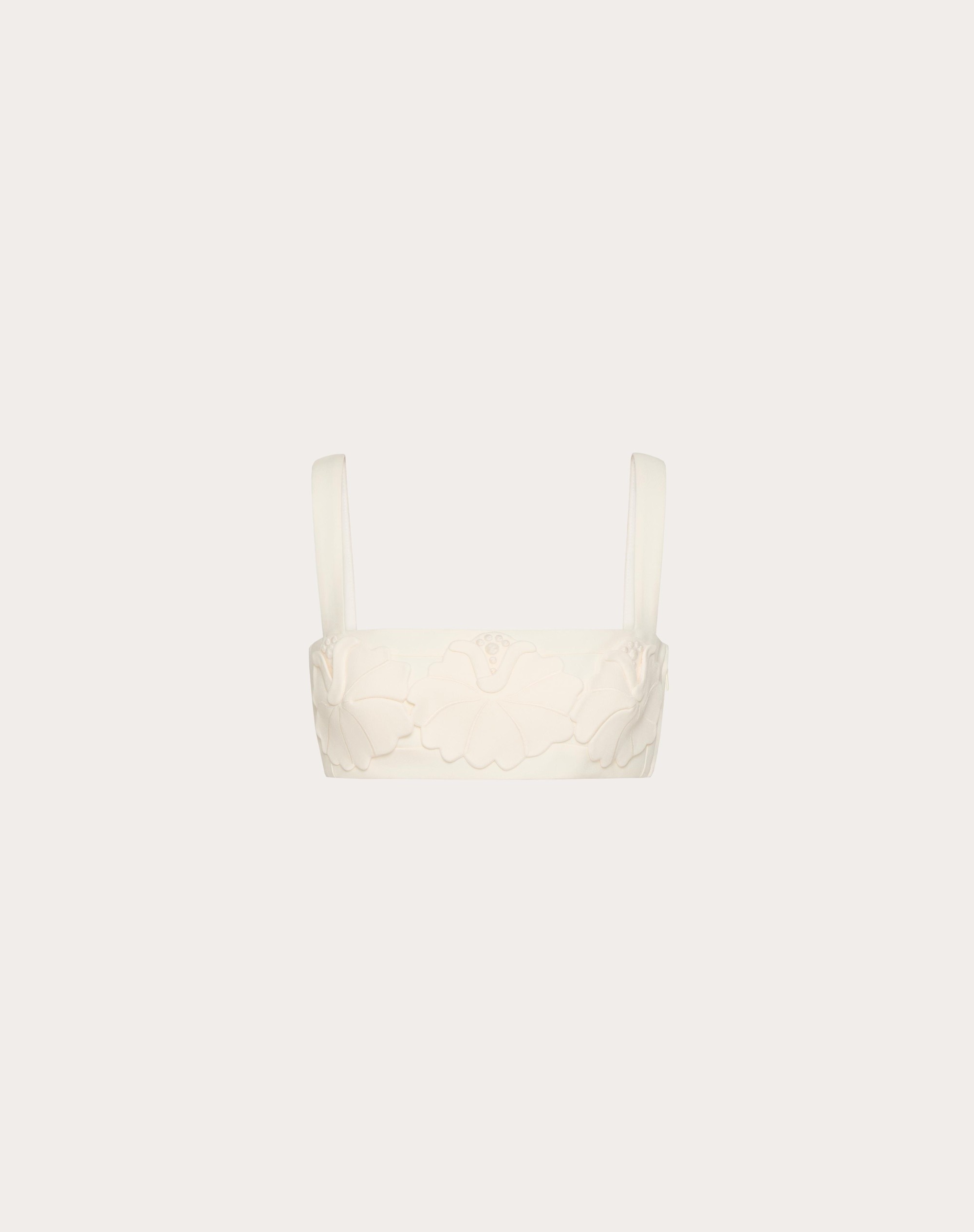 EMBROIDERED CREPE COUTURE BRALETTE - 1