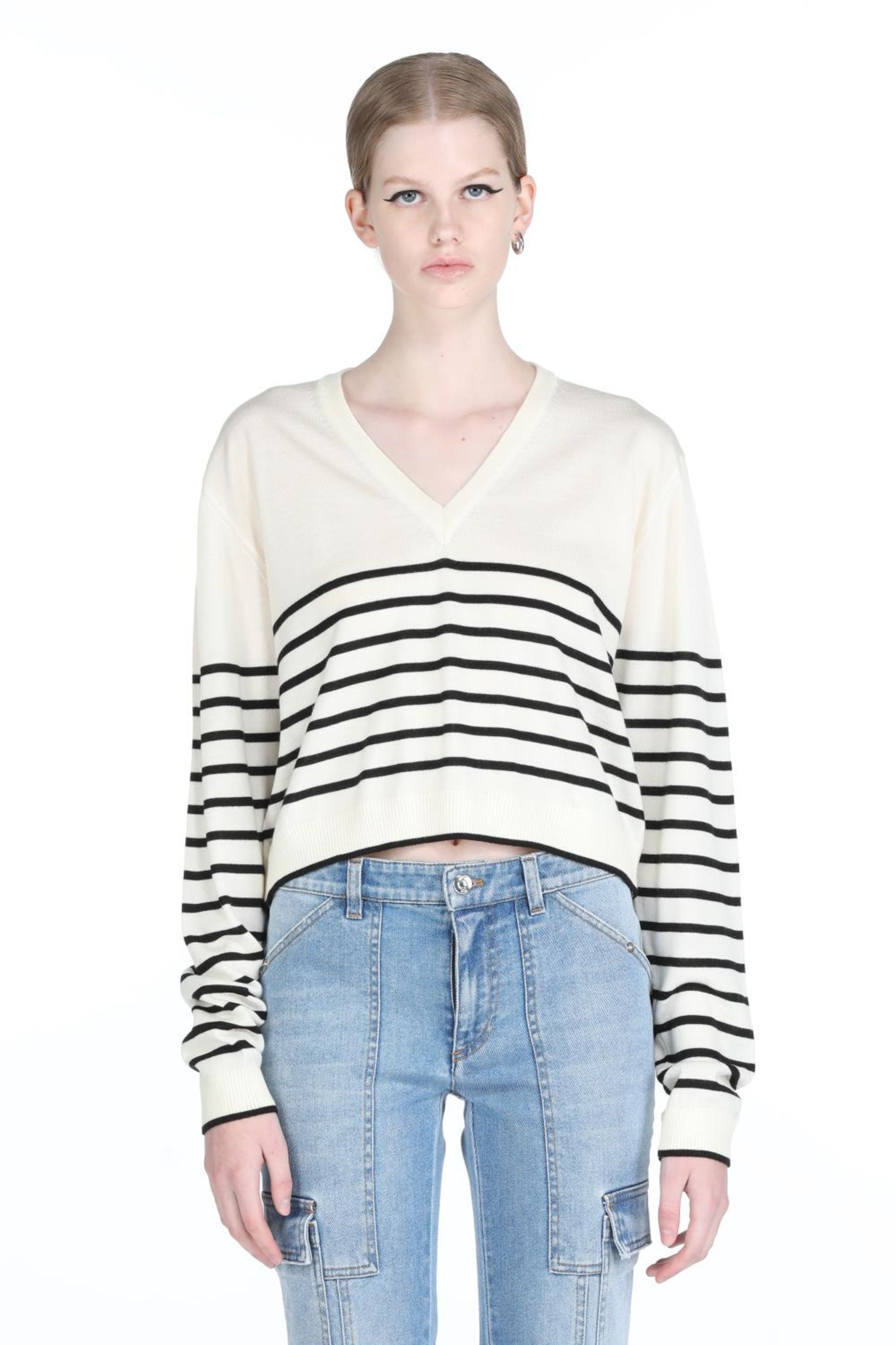 STRIPED WOOL SWEATER - 1