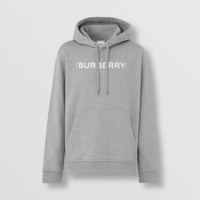 Burberry Logo Print Cotton Hoodie outlook