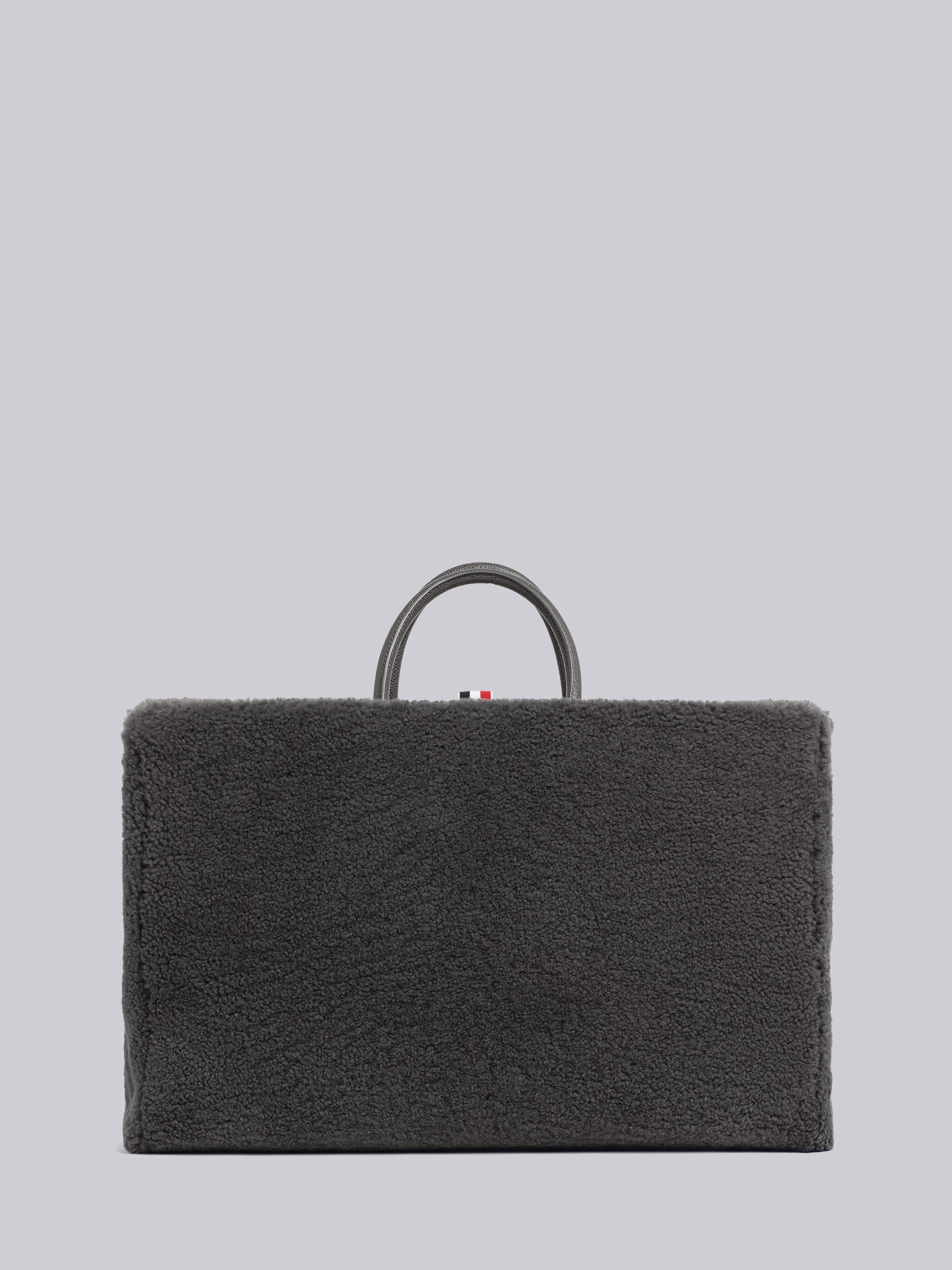 Curly Merino Shearling 4-Bar Squared Tote - 4