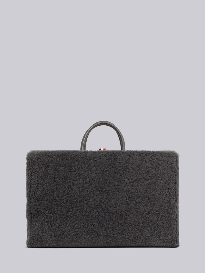 Curly Merino Shearling 4-Bar Squared Tote 4
