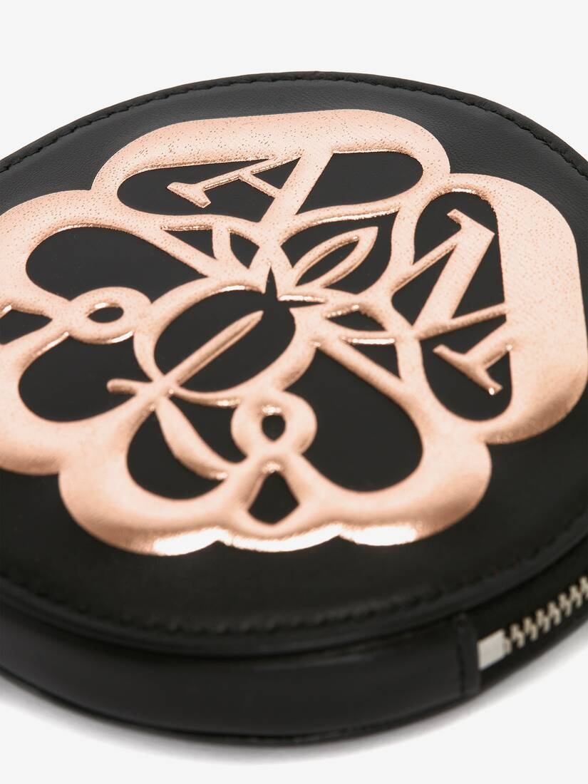 Curve Zip Coin Purse in Black - 5