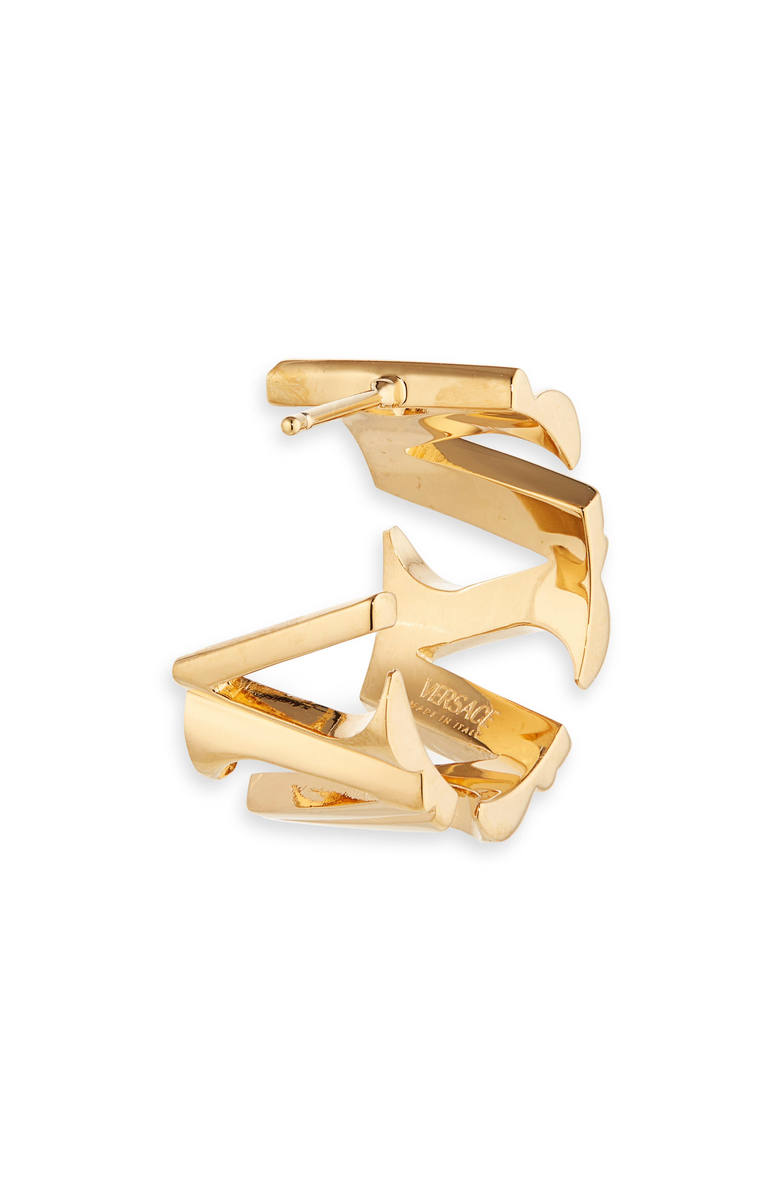 Versace V-Hoop Earrings in Versace Gold at Nordstrom - 2
