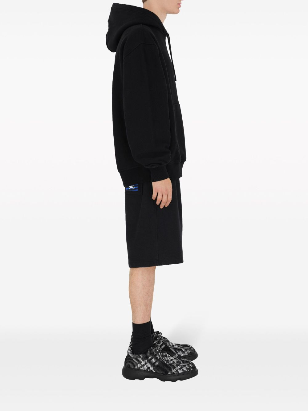 logo-appliquÃ© cotton shorts - 3