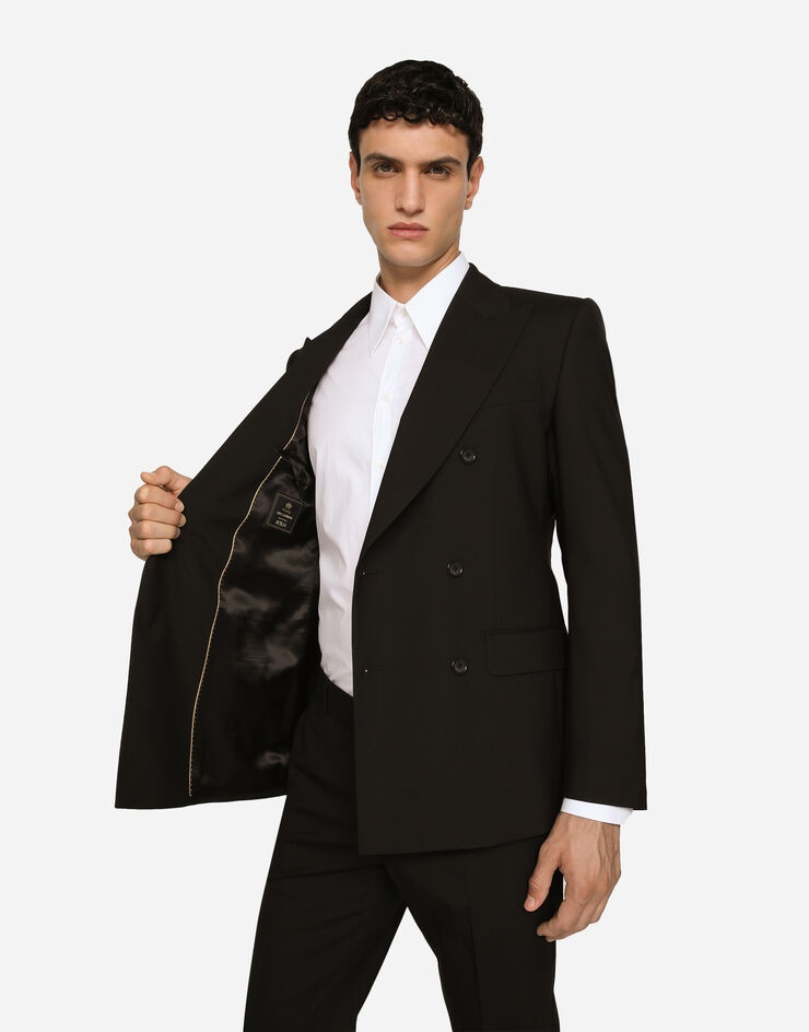 Double-breasted stretch wool Sicilia-fit suit - 5