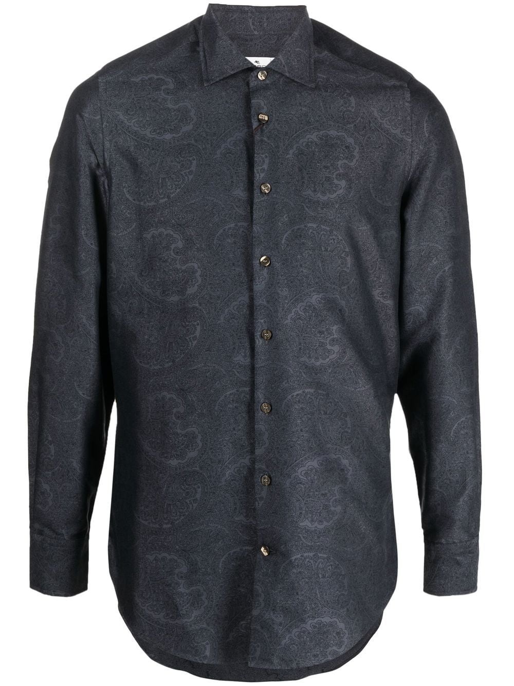 paisley-print button-up shirt - 1