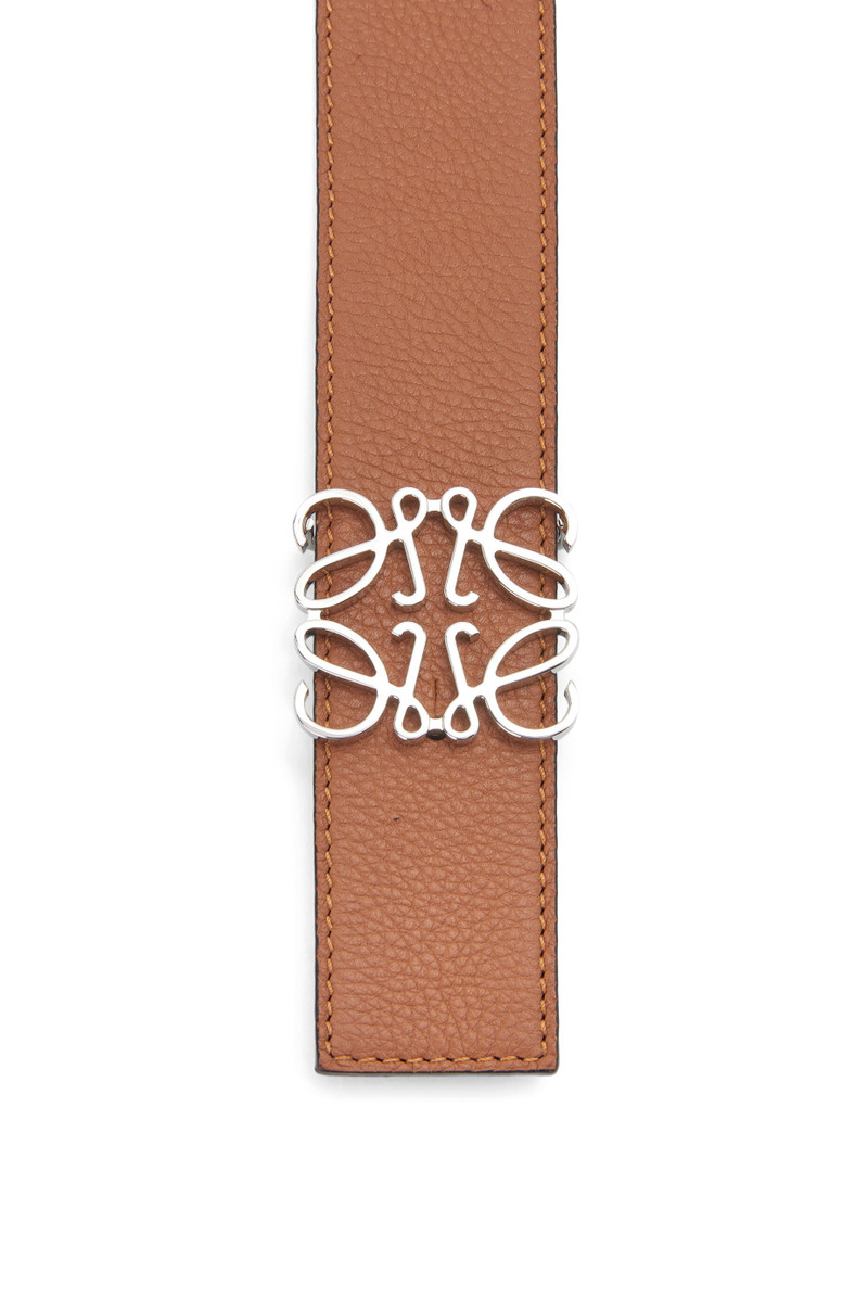 Reversible Anagram belt in soft grained calfskin and smooth calfskin 3