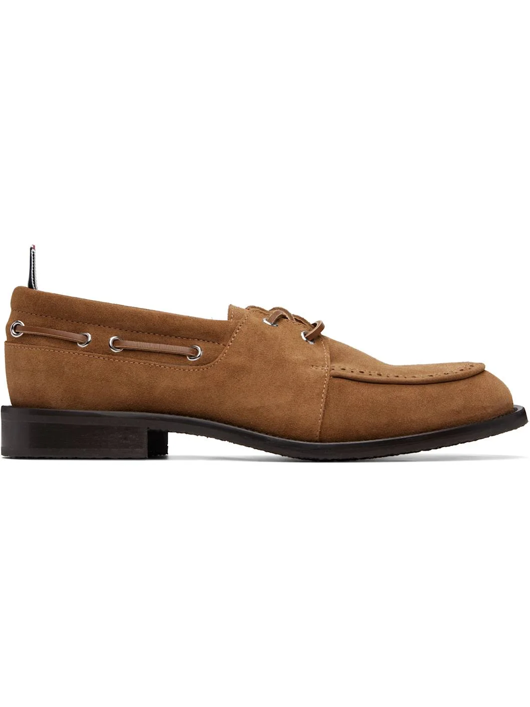 Brown Calf Suede Boat Shoes - 1