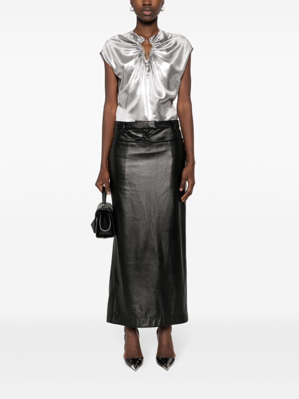 embellished lamÃ© top - 2