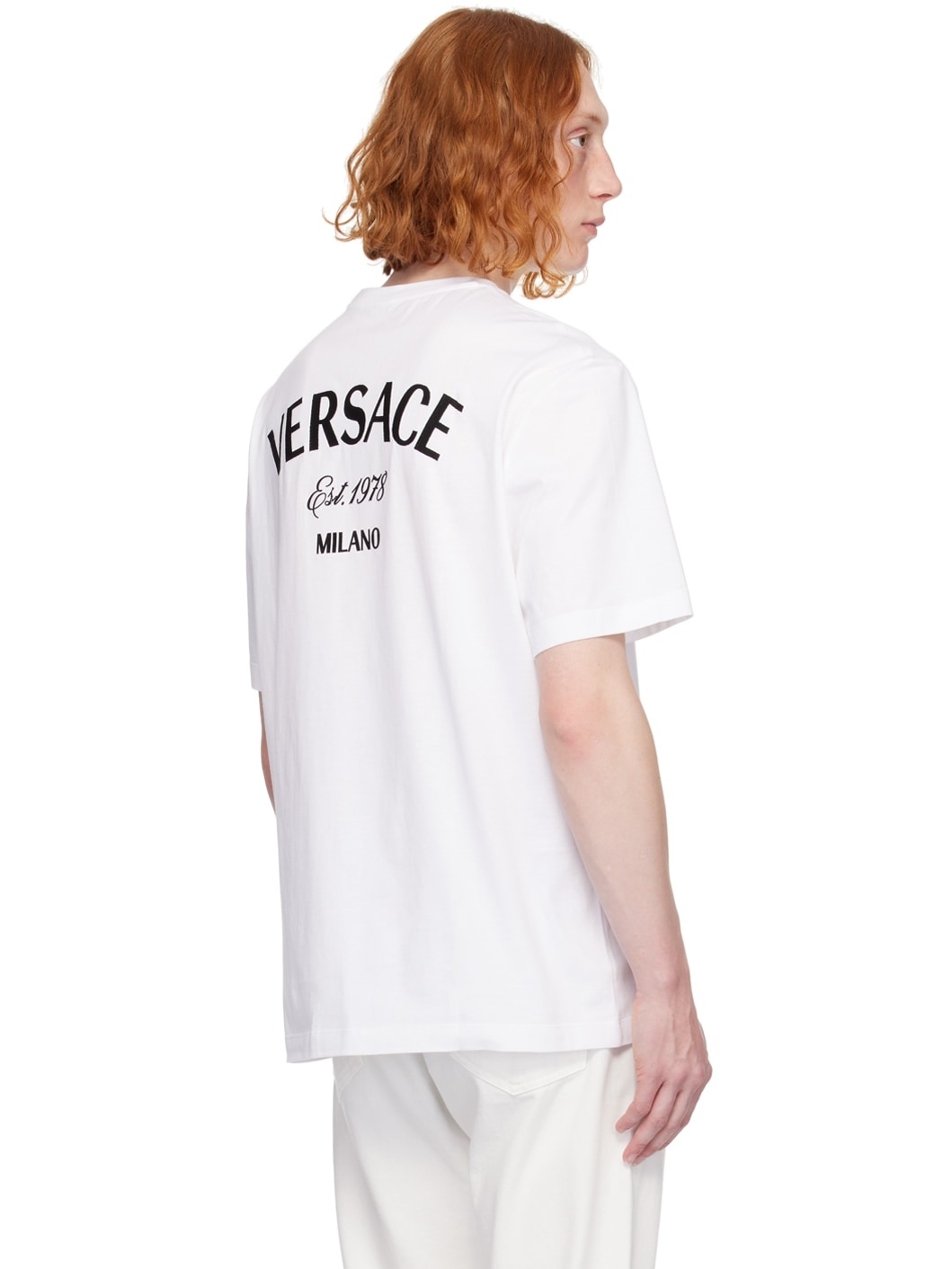 White 'Versace Milano' T-Shirt - 3