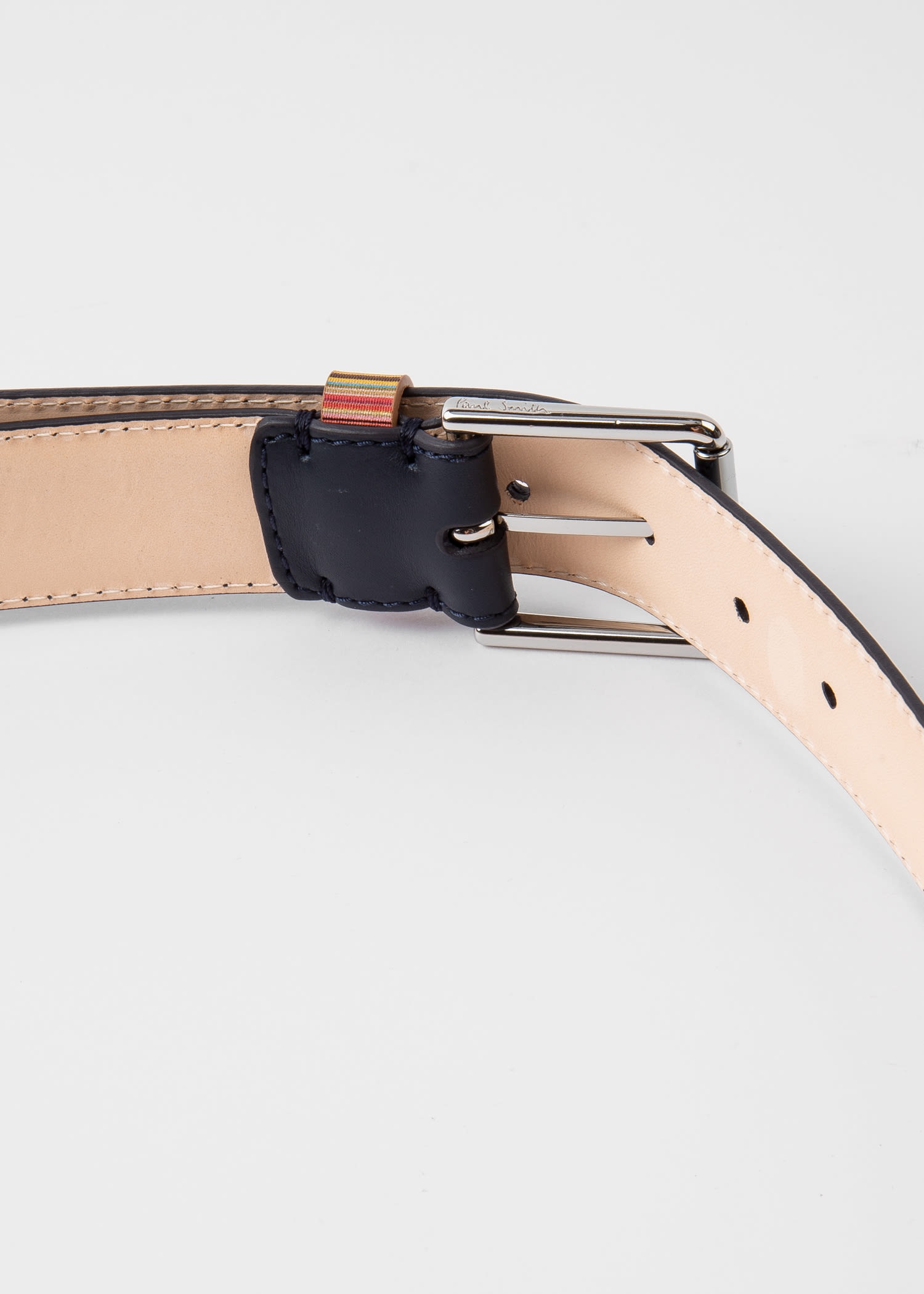 'Signature Stripe' Keeper Leather Belt - 2