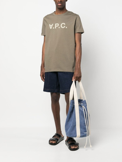 A.P.C. Angelo denim tote bag outlook