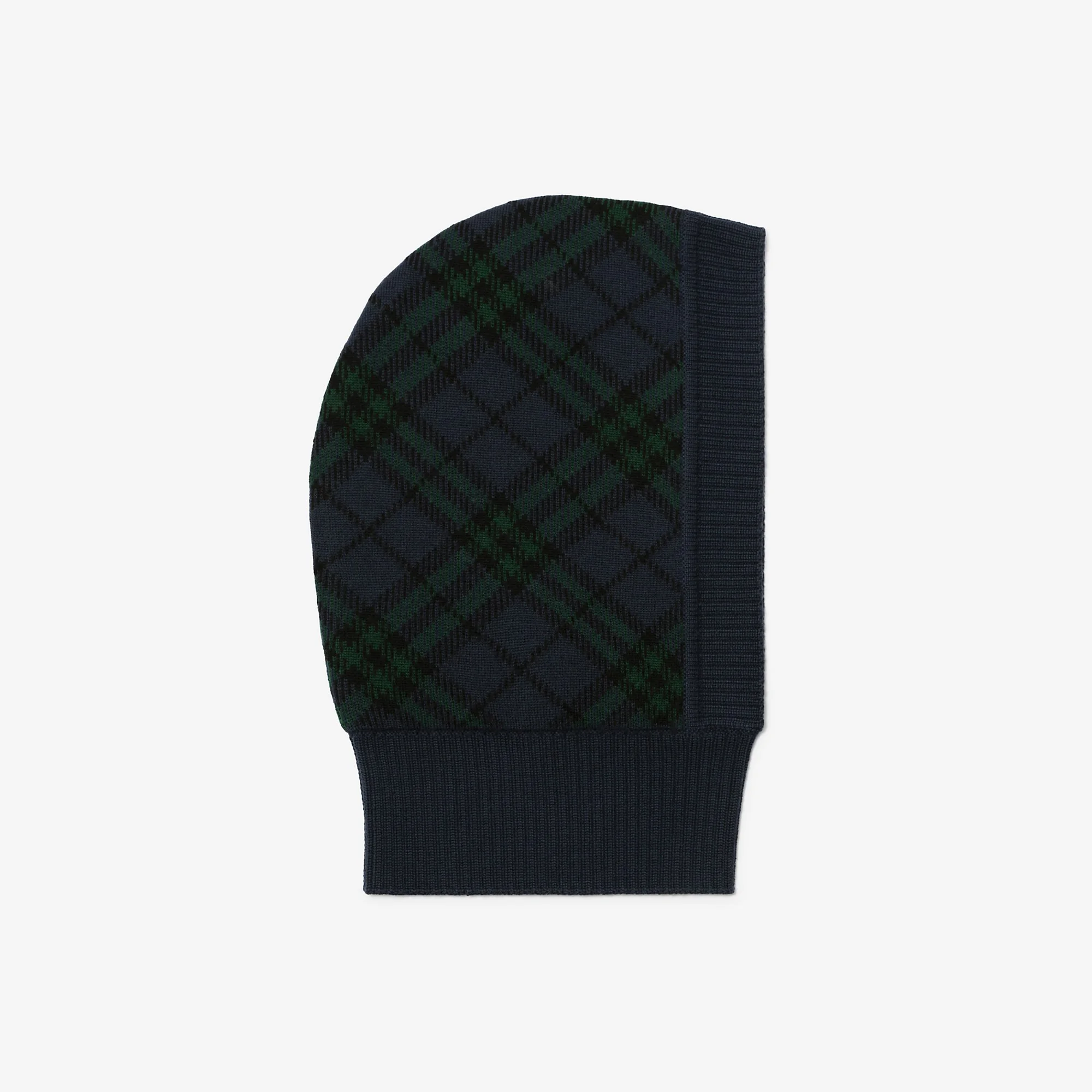 Check Wool Blend Hood - 1