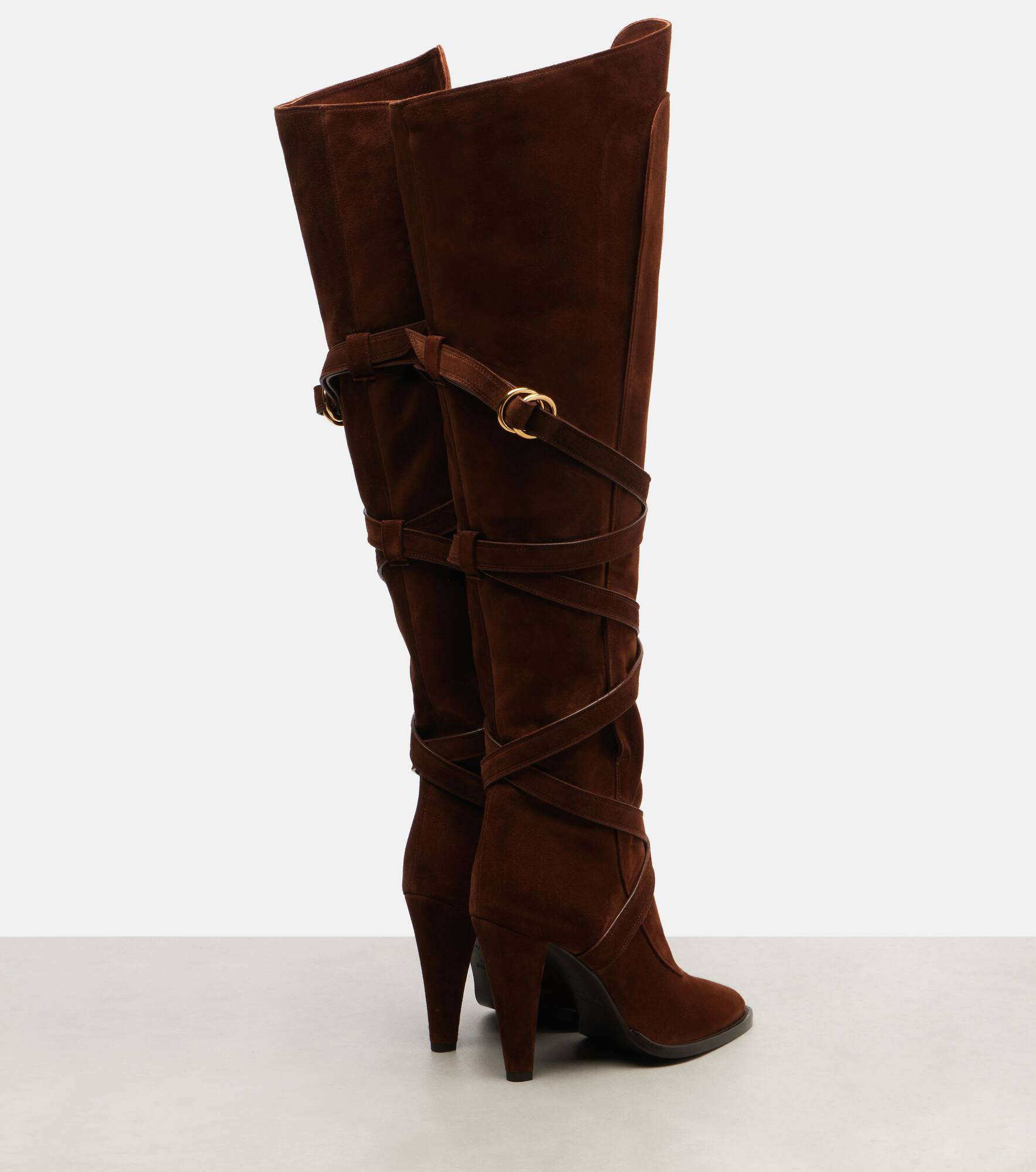 Suede knee-high boots - 2