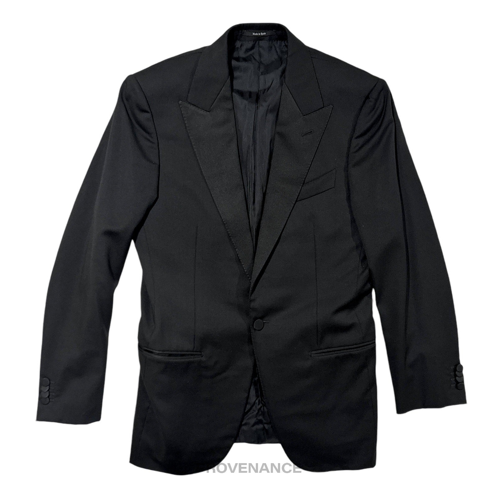 Zegna Black Dinner Jacket Coat Tuxedo - Peak 36 46 - 3