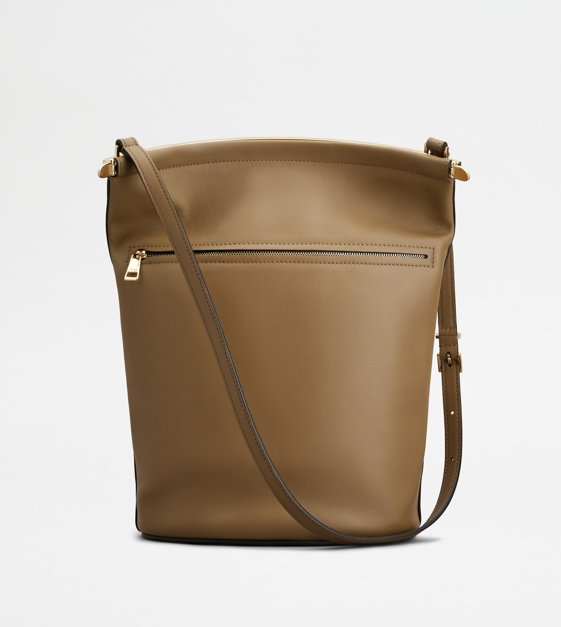 TOD'S MAGENTA BAG BUCKET BAG IN LEATHER SMALL - BROWN - 3