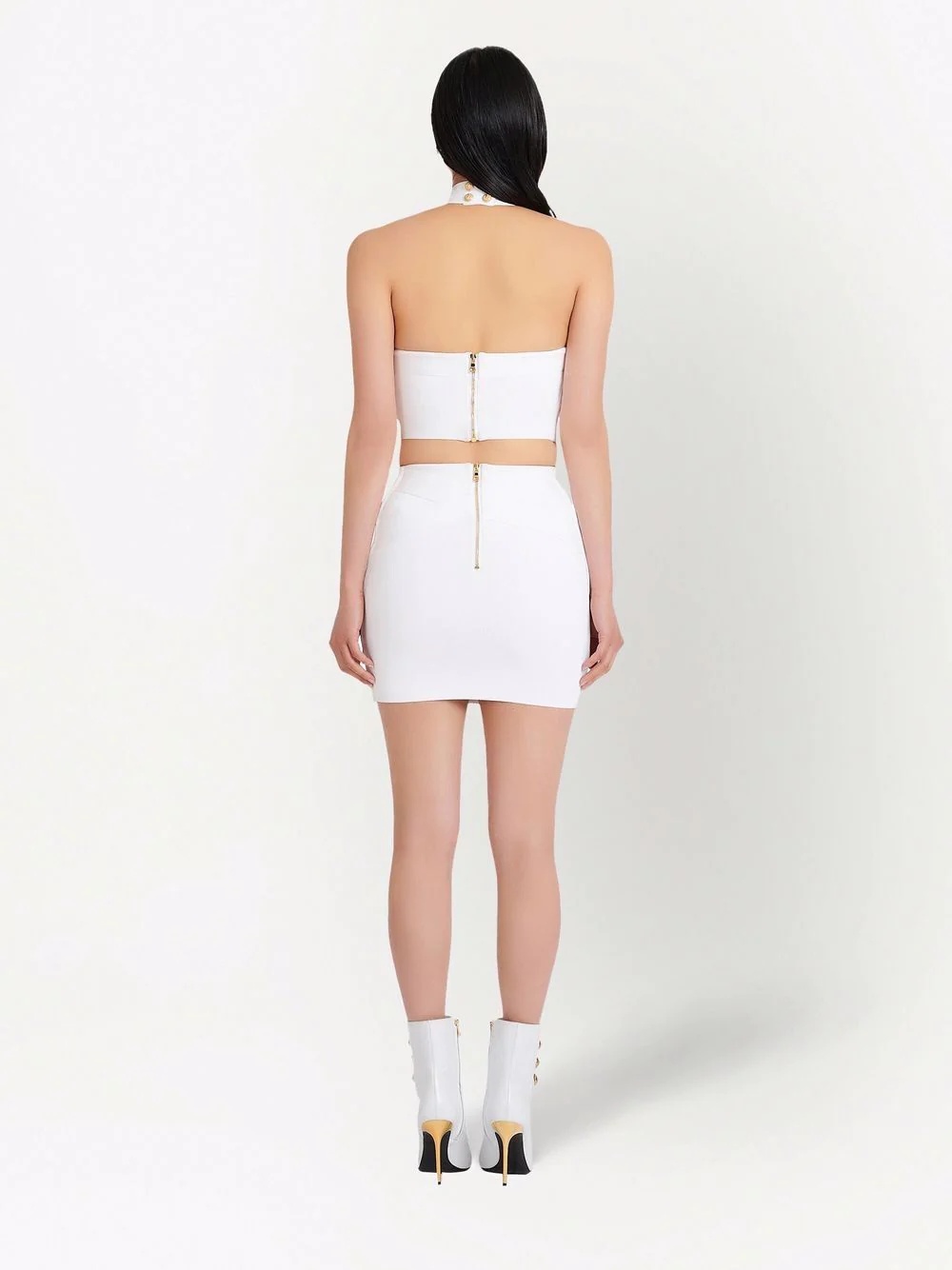 high-waisted panelled mini skirt - 4