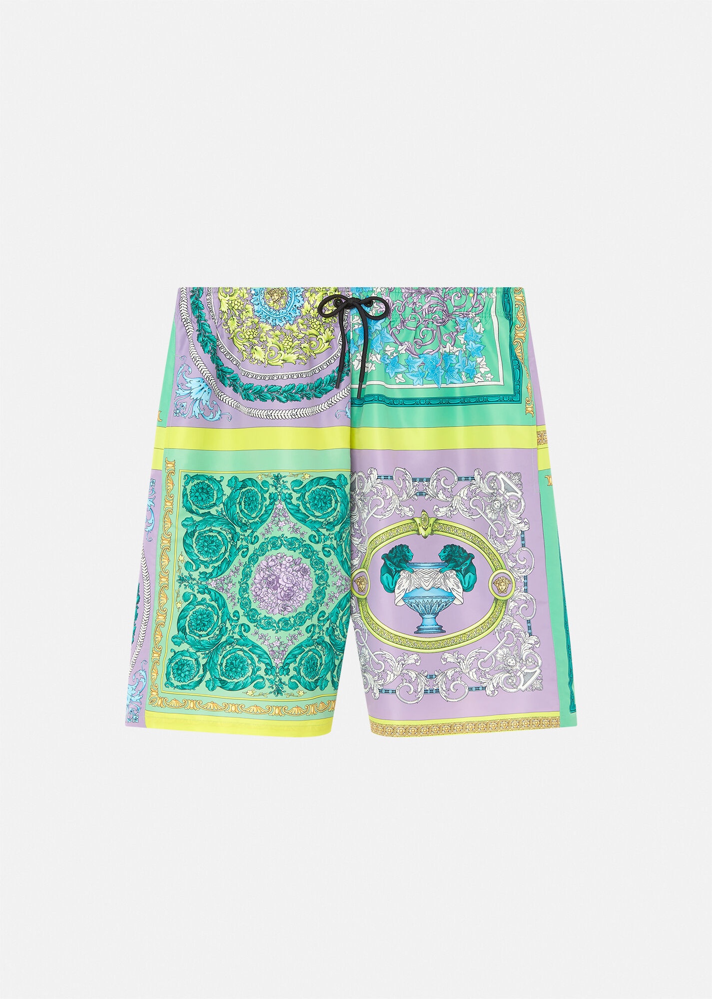 Barocco Mosaic Print Long Swim Shorts - 1