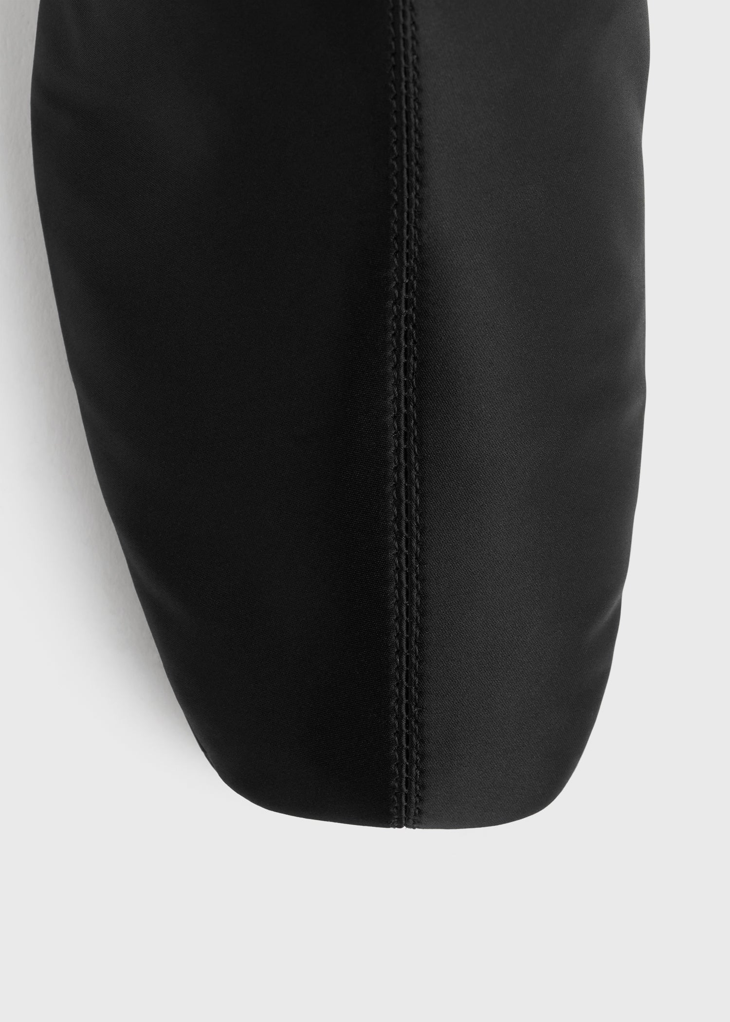 Satin knee-high boots black - 6