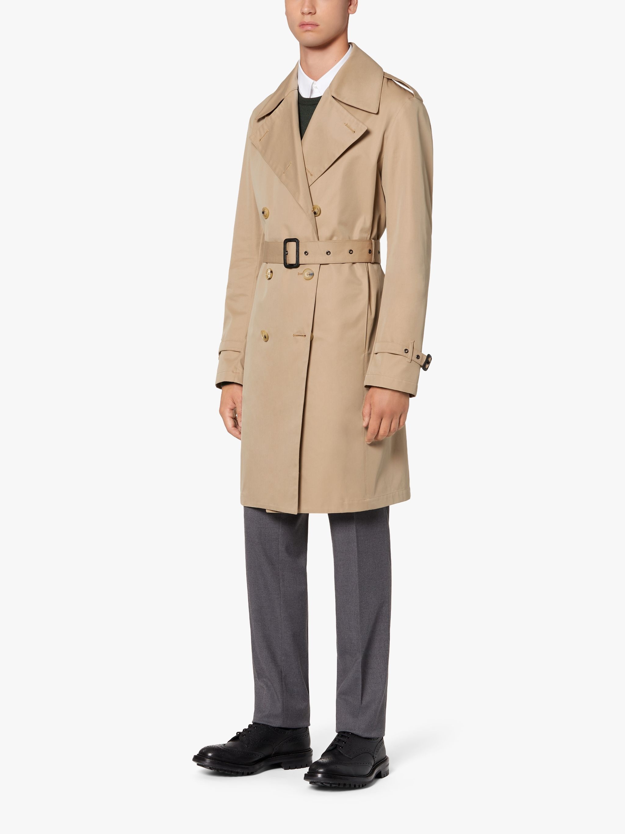ST ANDREWS HONEY GABARDINE COTTON TRENCH COAT | GMC-101 - 4