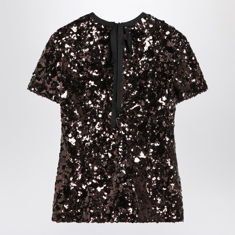 Prada Plum-Coloured Sequin Sweater Women - 2