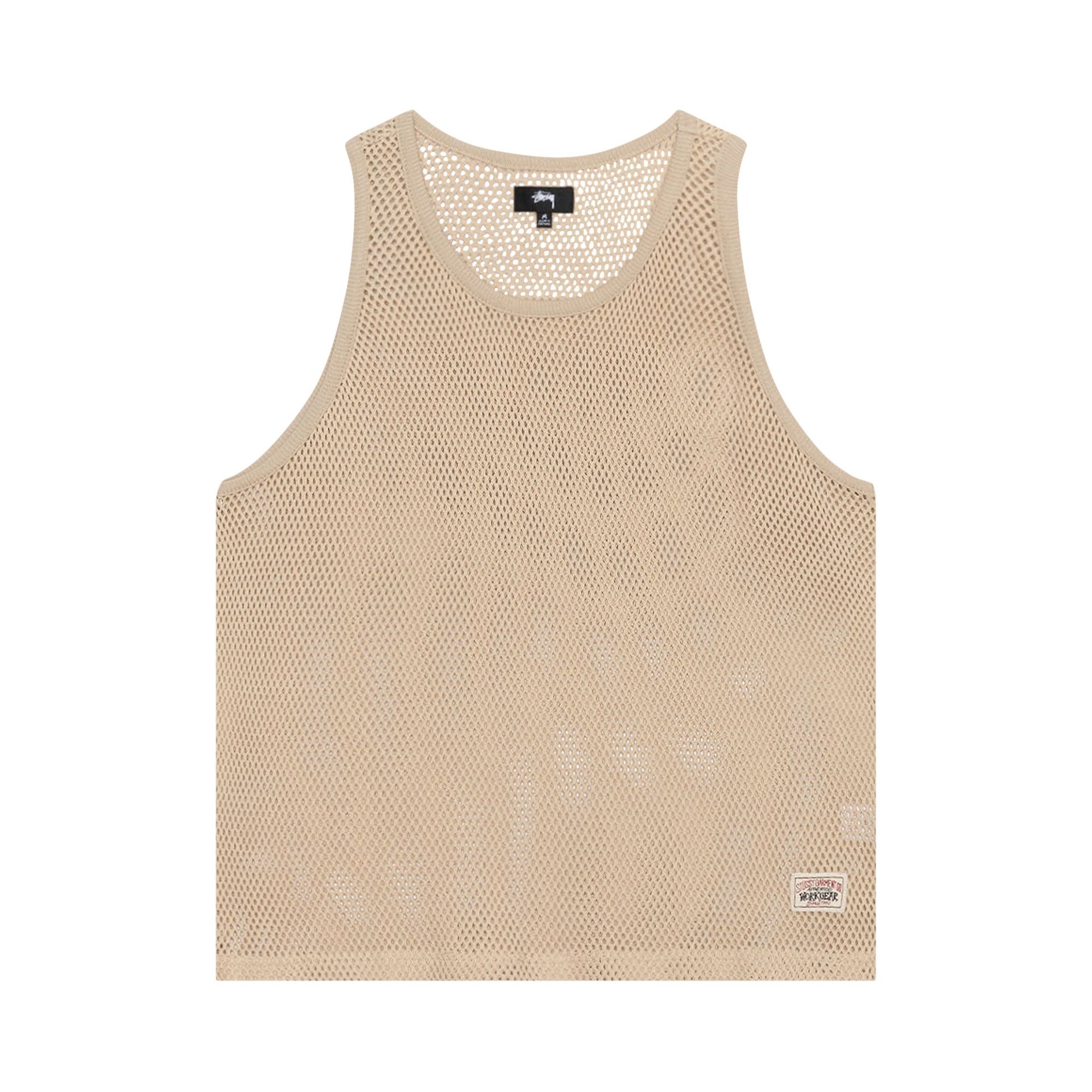 Stussy Big Mesh Tank 'Natural' - 1