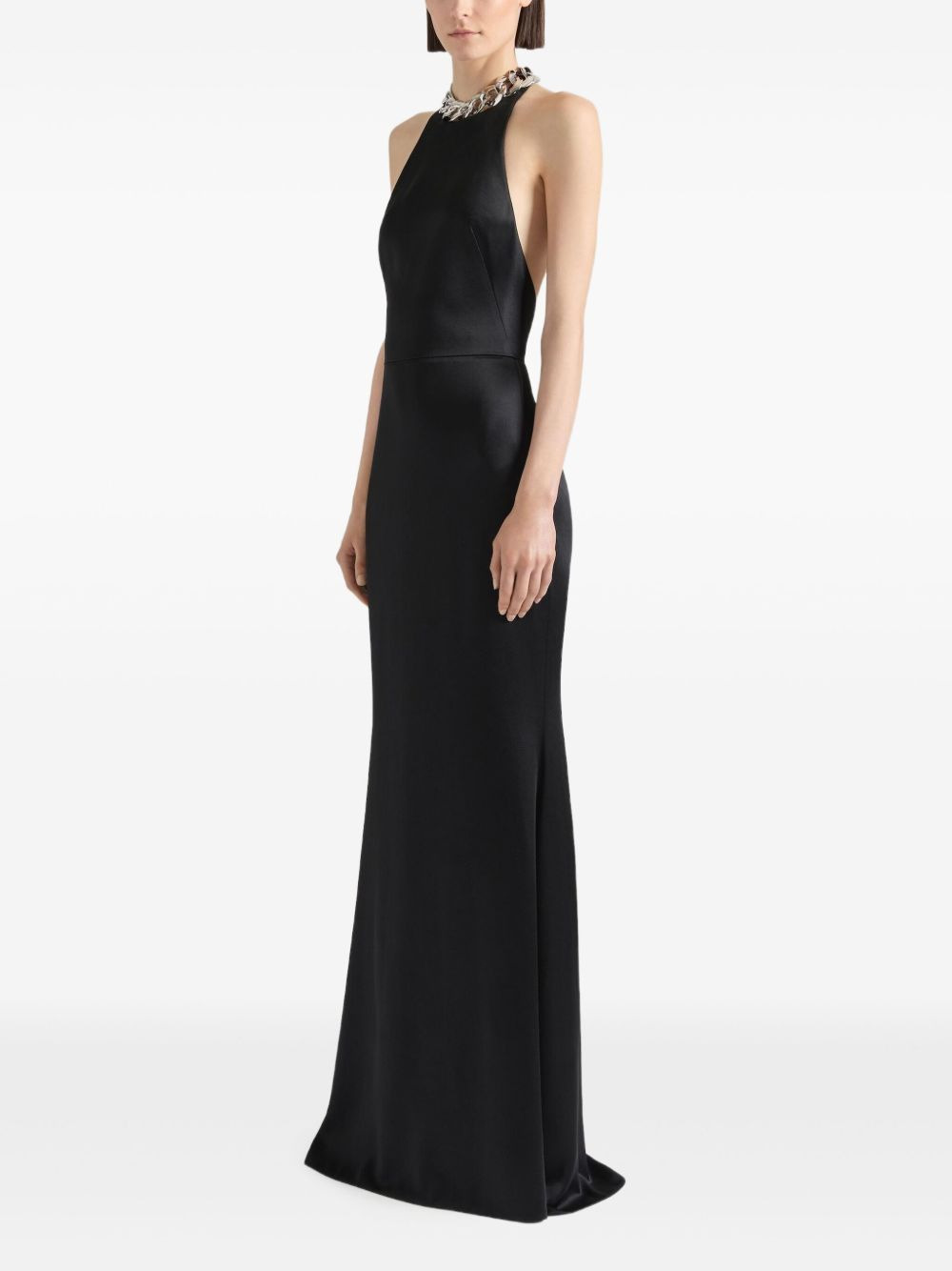 halterneck sleeveless maxi dress - 3